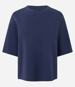 Blusa Oversized em Meia Malha com Caimento Estruturado