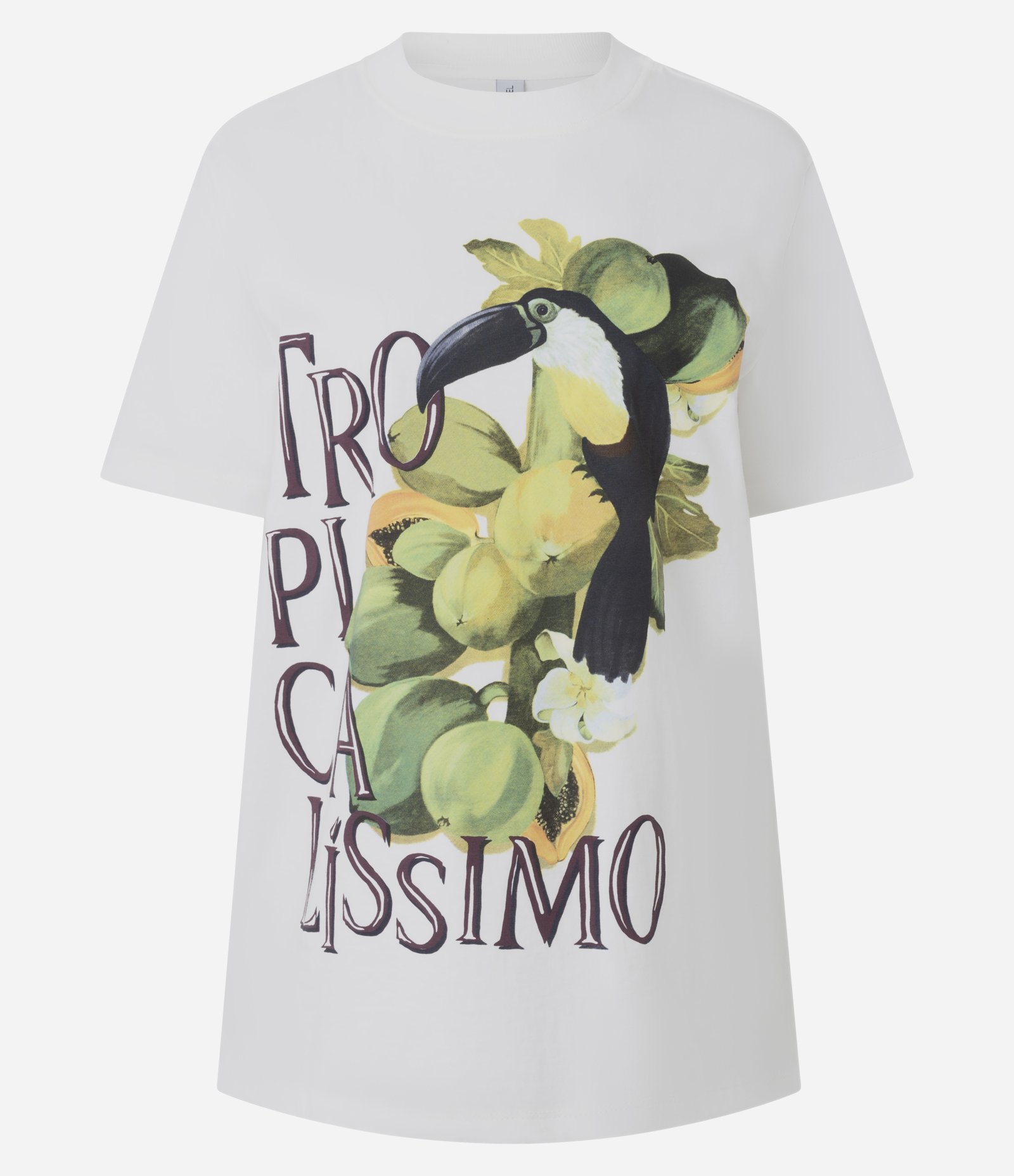 Blusa Regular com Estampa Tropicalíssima Off White 5