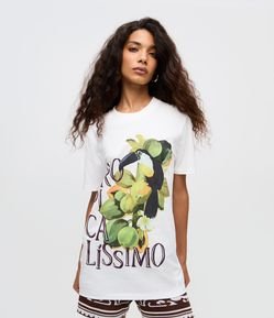 Blusa Regular com Estampa Tropicalíssima
