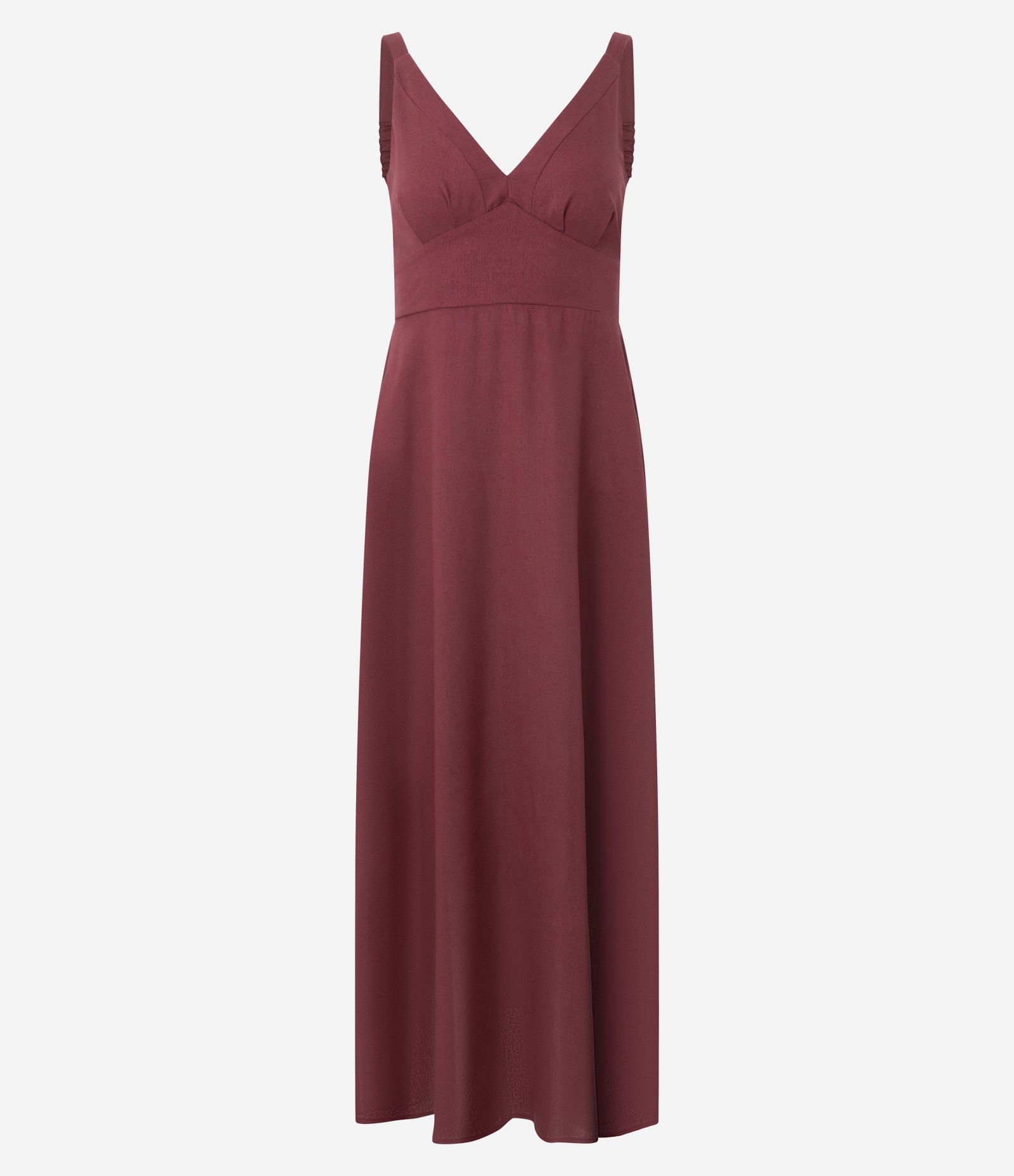 Vestido Longo em Viscolinho com Alça Larga Vermelho 5