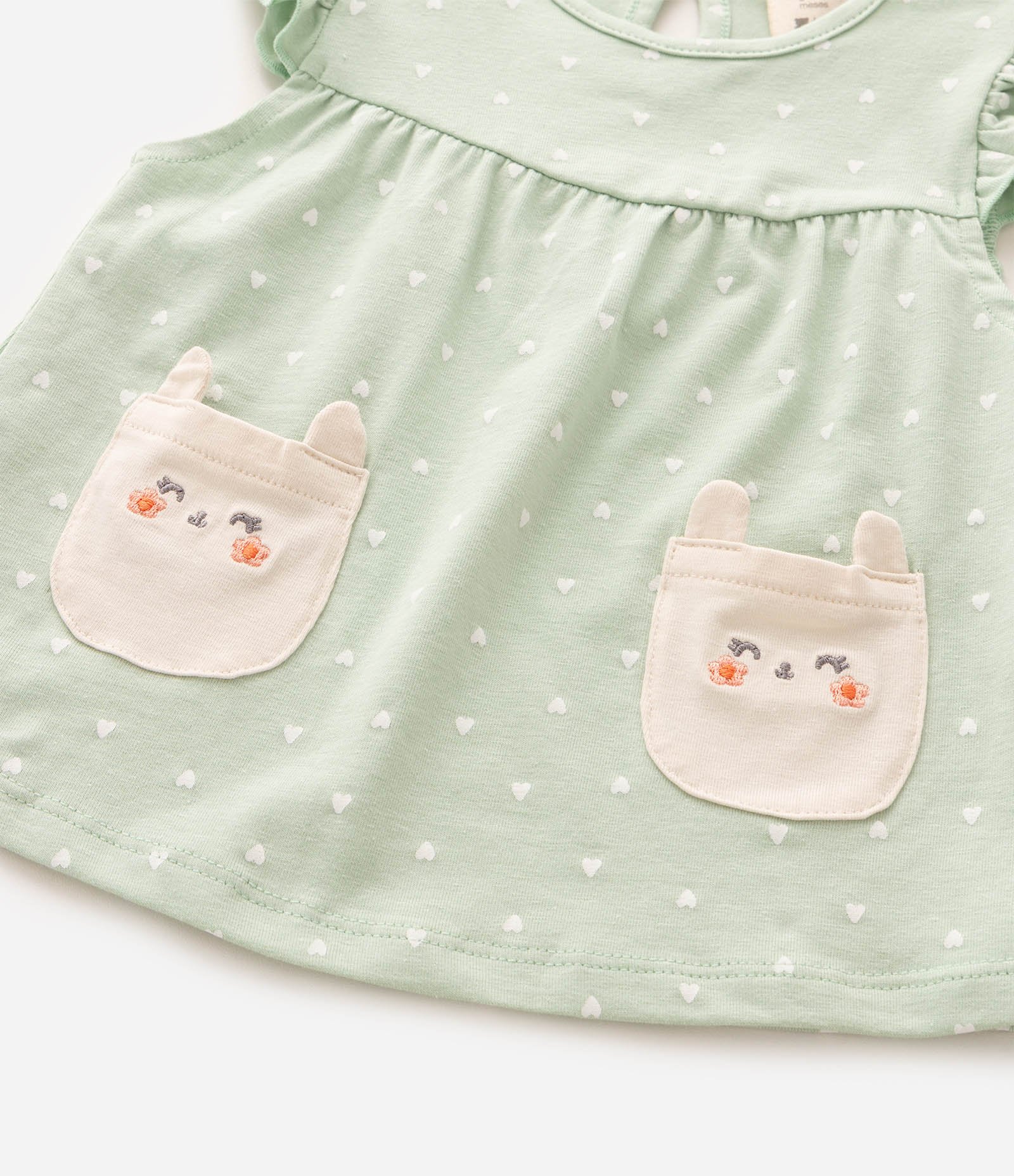 Conjunto Bebê com Estampade  Borboletas - Tam 0 a 18 Meses Verde 6