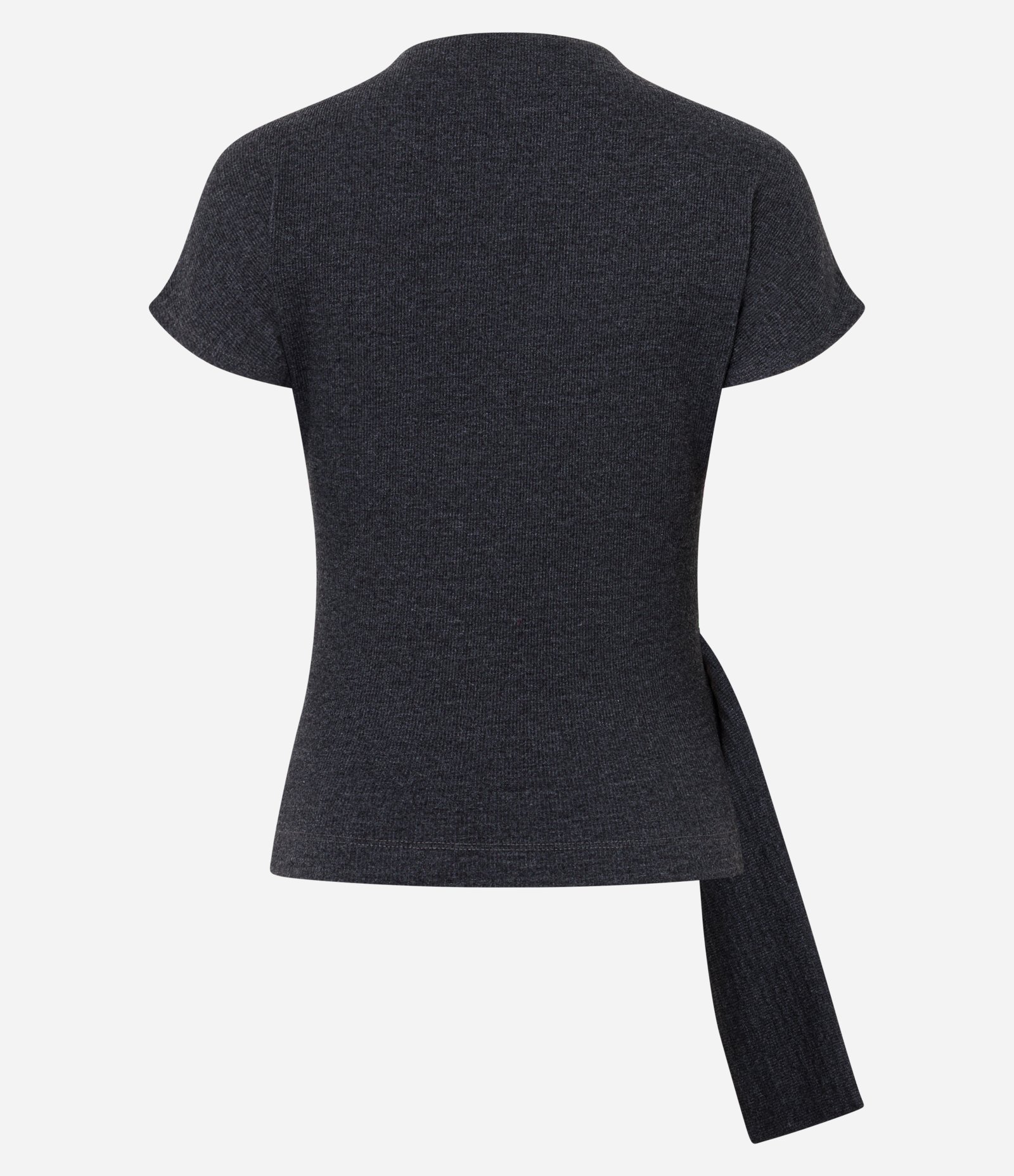 Blusa com Pala Assimétrica e Aviamento Metálico Aplicado Cinza 8