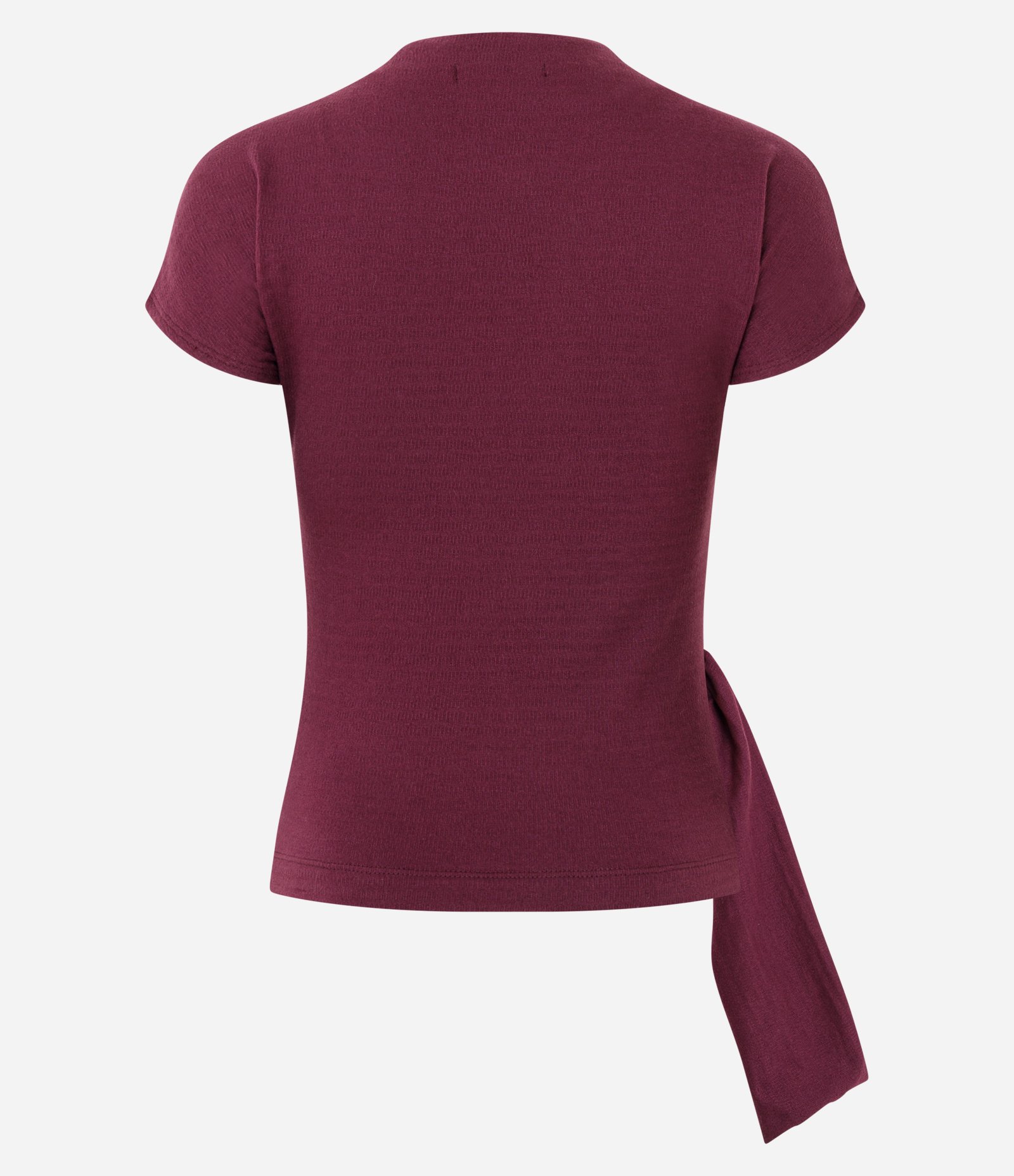 Blusa com Pala Assimétrica e Aviamento Metálico Aplicado Vinho 8