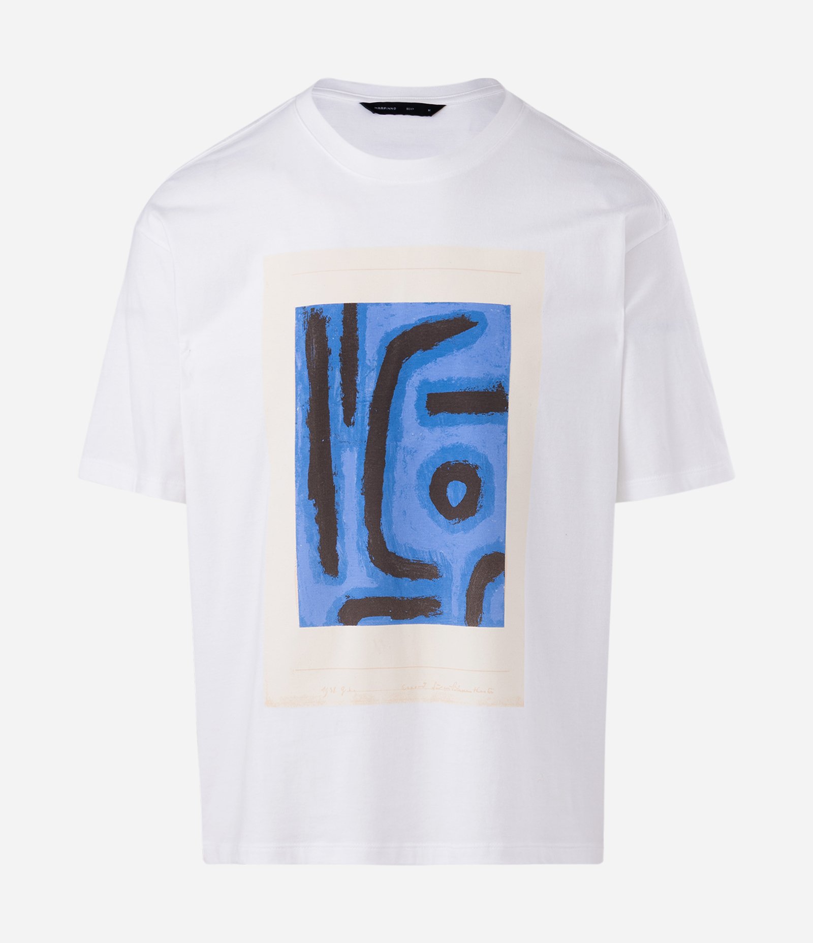 Camiseta Boxy Manga Curta em Algodão com Arte em Silk Branco 5