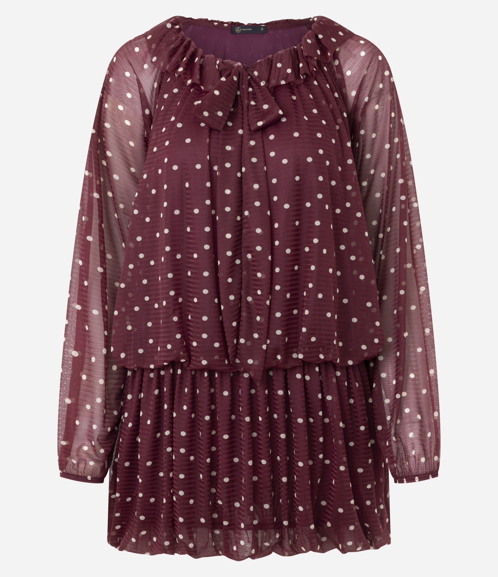Vestido Balonê Curto com Estampa Poá Vermelho 5