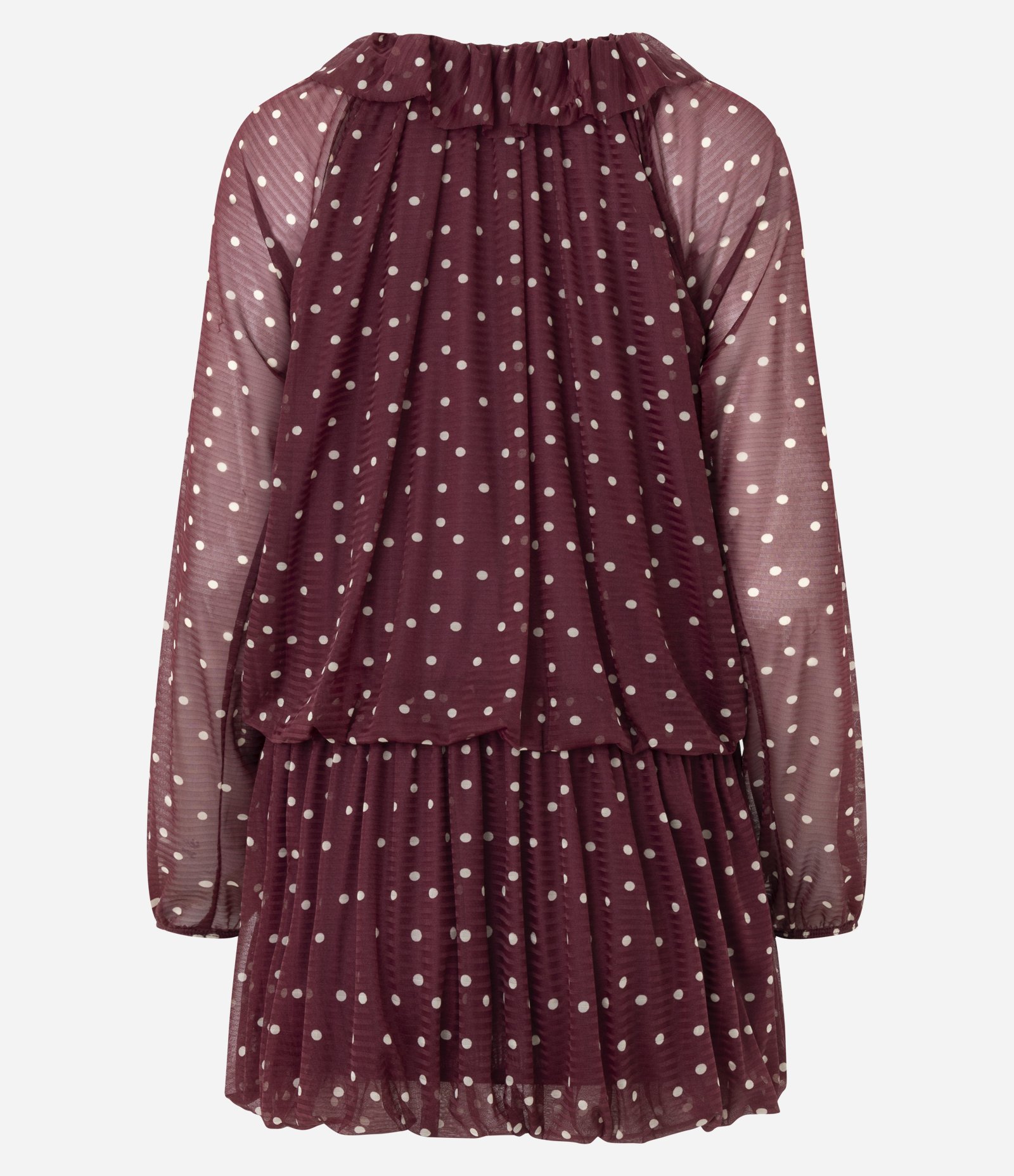 Vestido Balonê Curto com Estampa Poá Vermelho 7