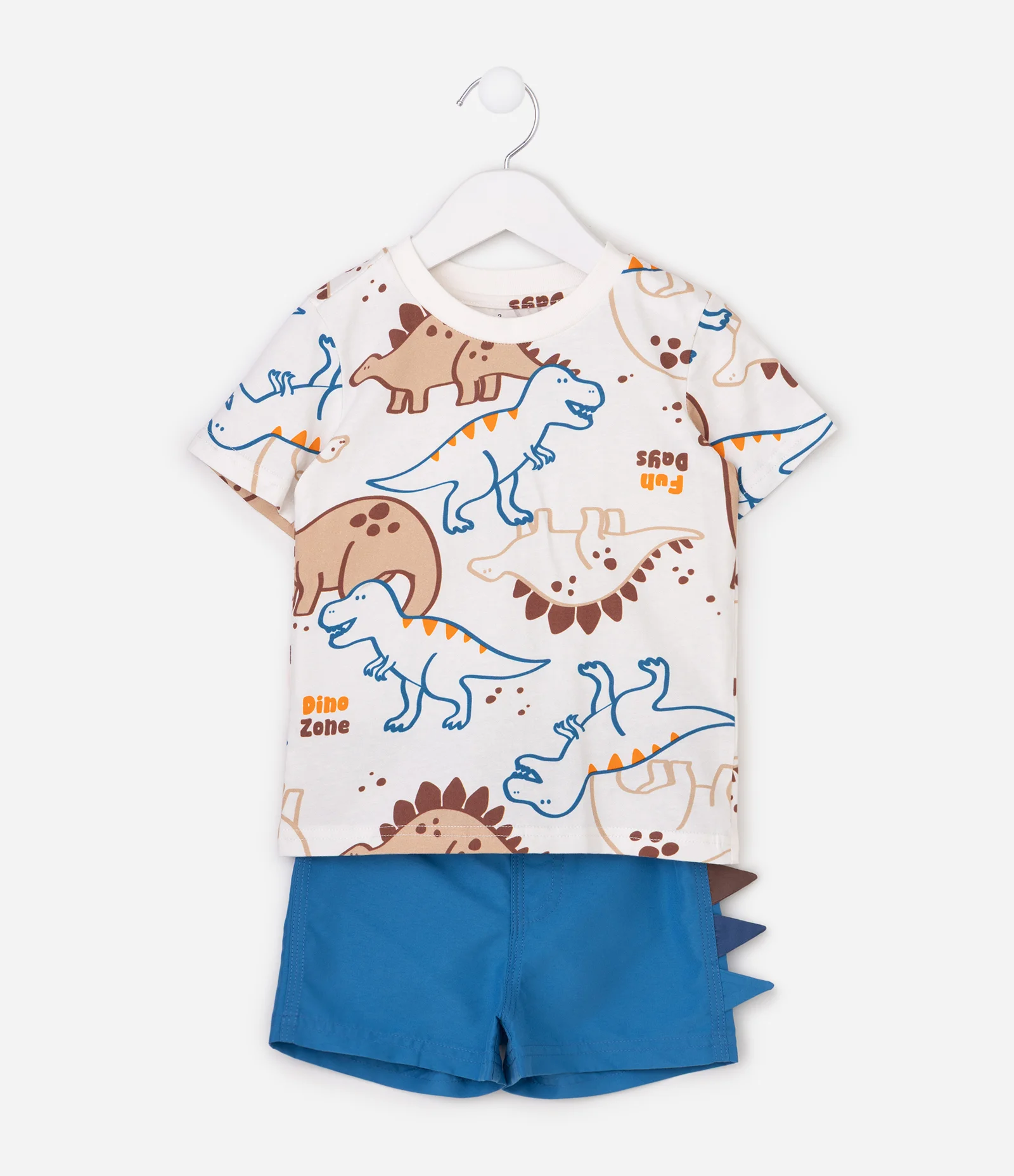 Conjunto Infantil Dinossauro Interativo Com Top Full Print - Tam 1 a 6 Anos Multicores 2