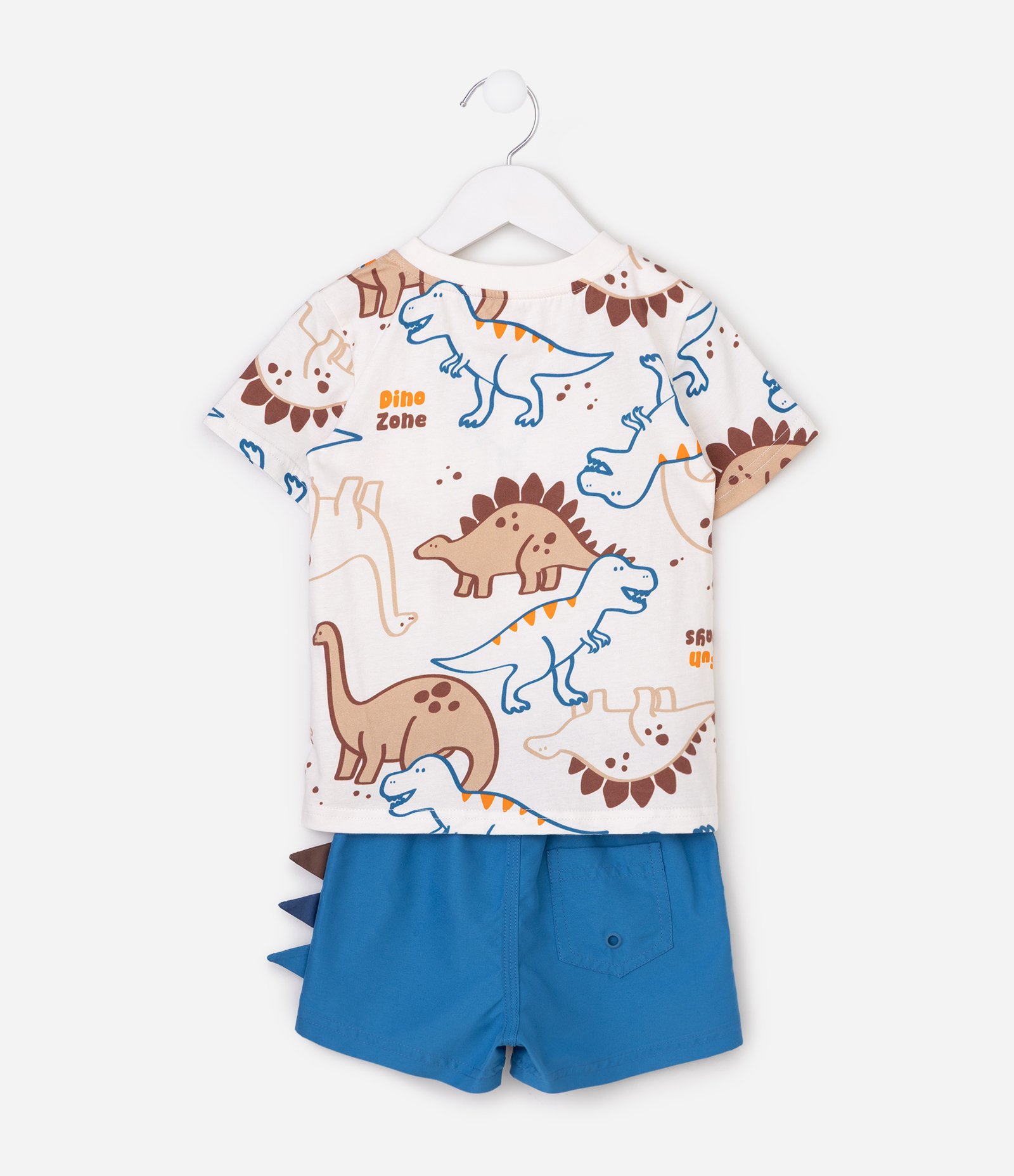 Conjunto Infantil Dinossauro Interativo Com Top Full Print - Tam 1 a 6 Anos Multicores 3