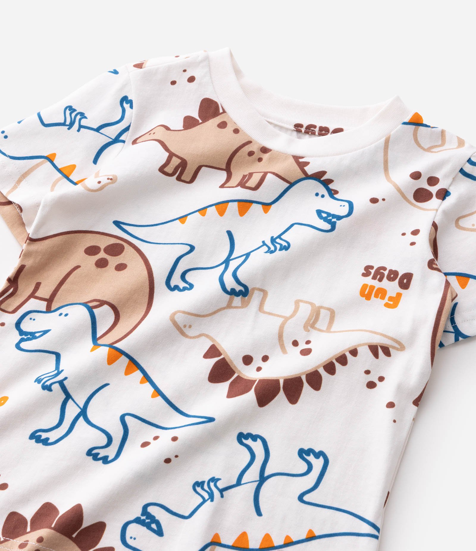 Conjunto Infantil Dinossauro Interativo Com Top Full Print - Tam 1 a 6 Anos Multicores 5