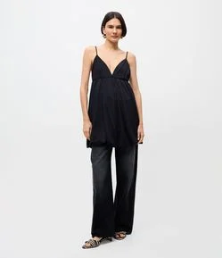 Vestido Balonê de Alcinha com Decote V