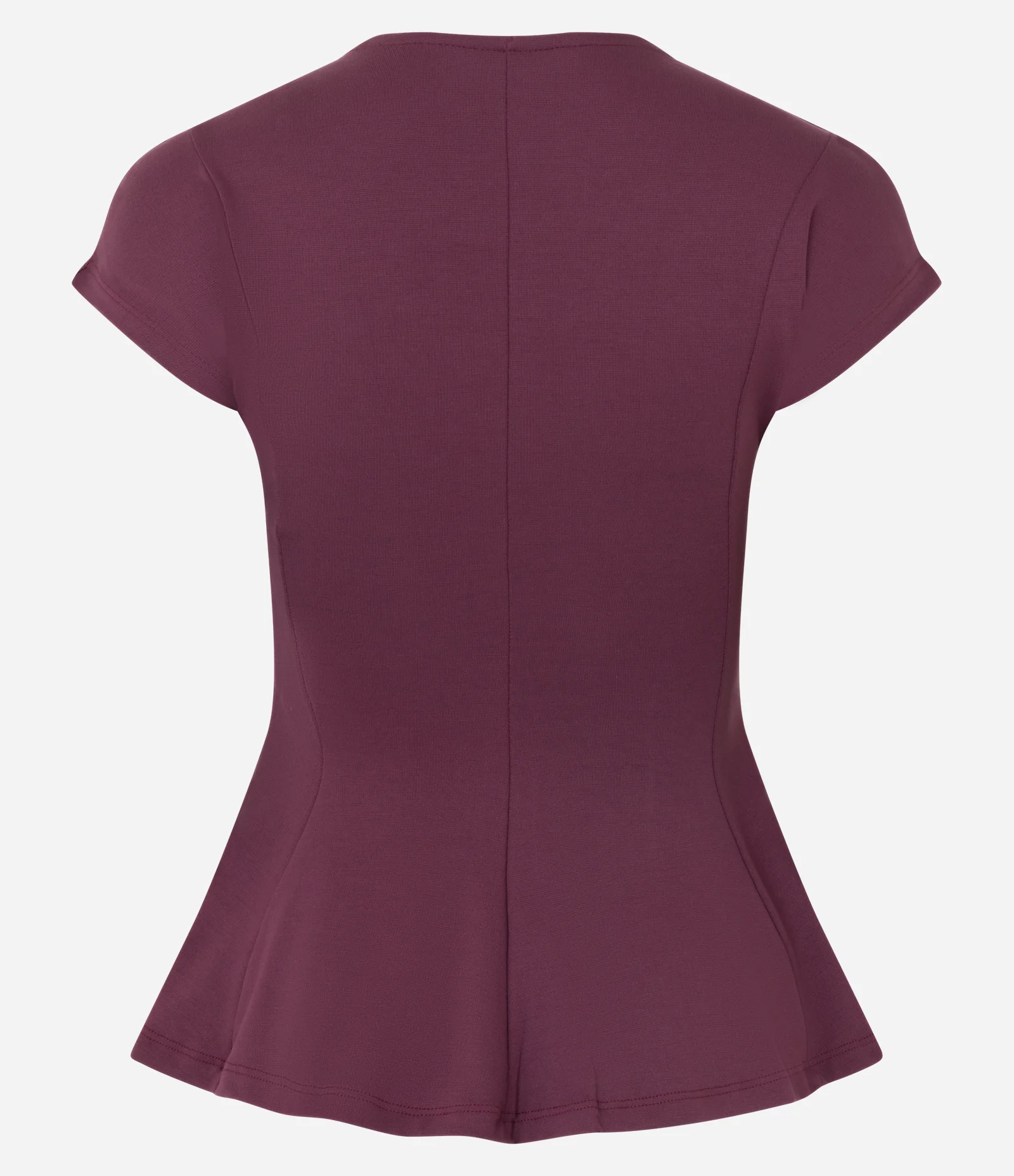Blusa Manga Curta em Ponto Roma com Decote V Vermelho 2