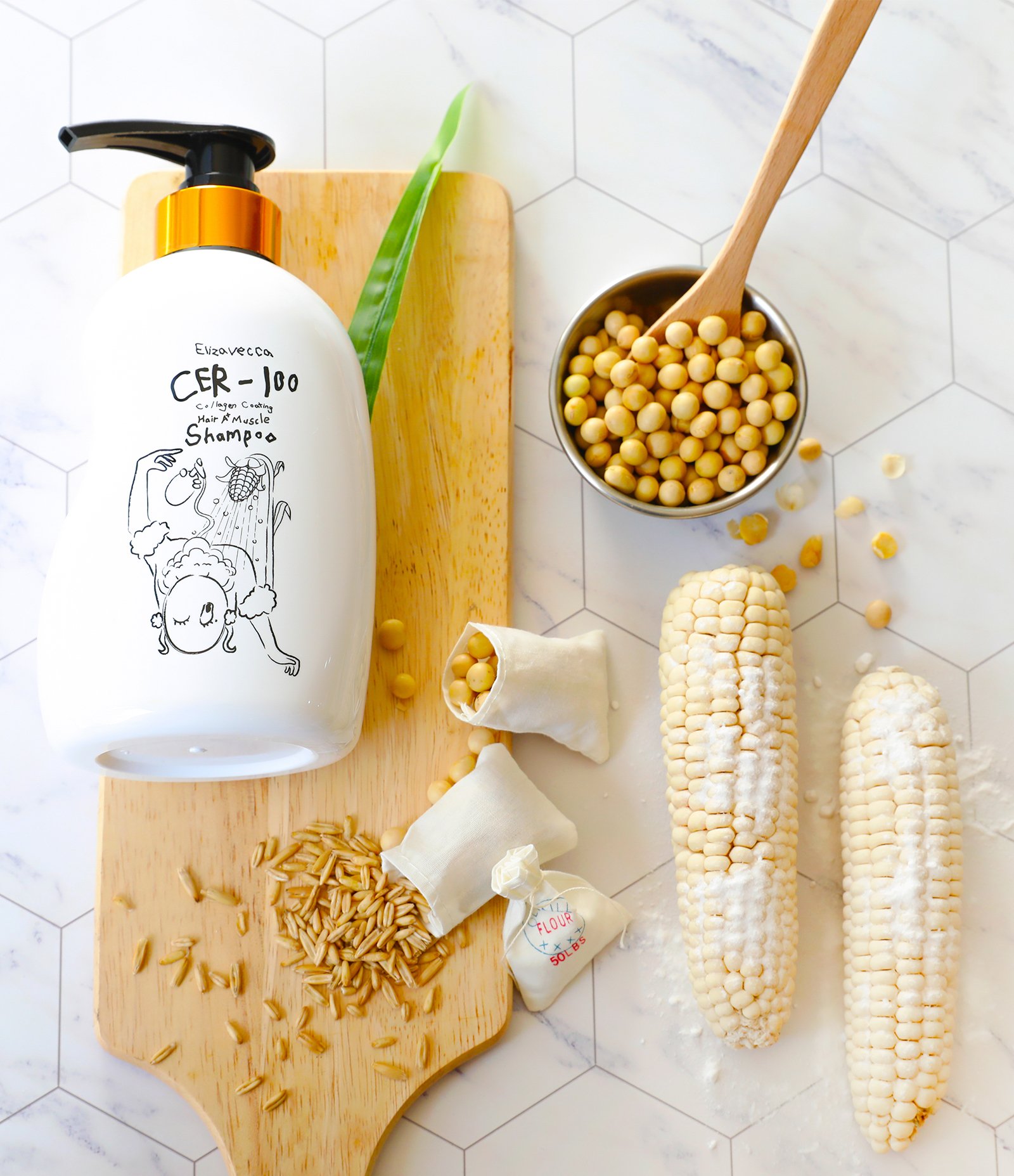 Shampoo CER 100 Collagen Coating Hair A+ Muscle Elizavecca 500ml 5