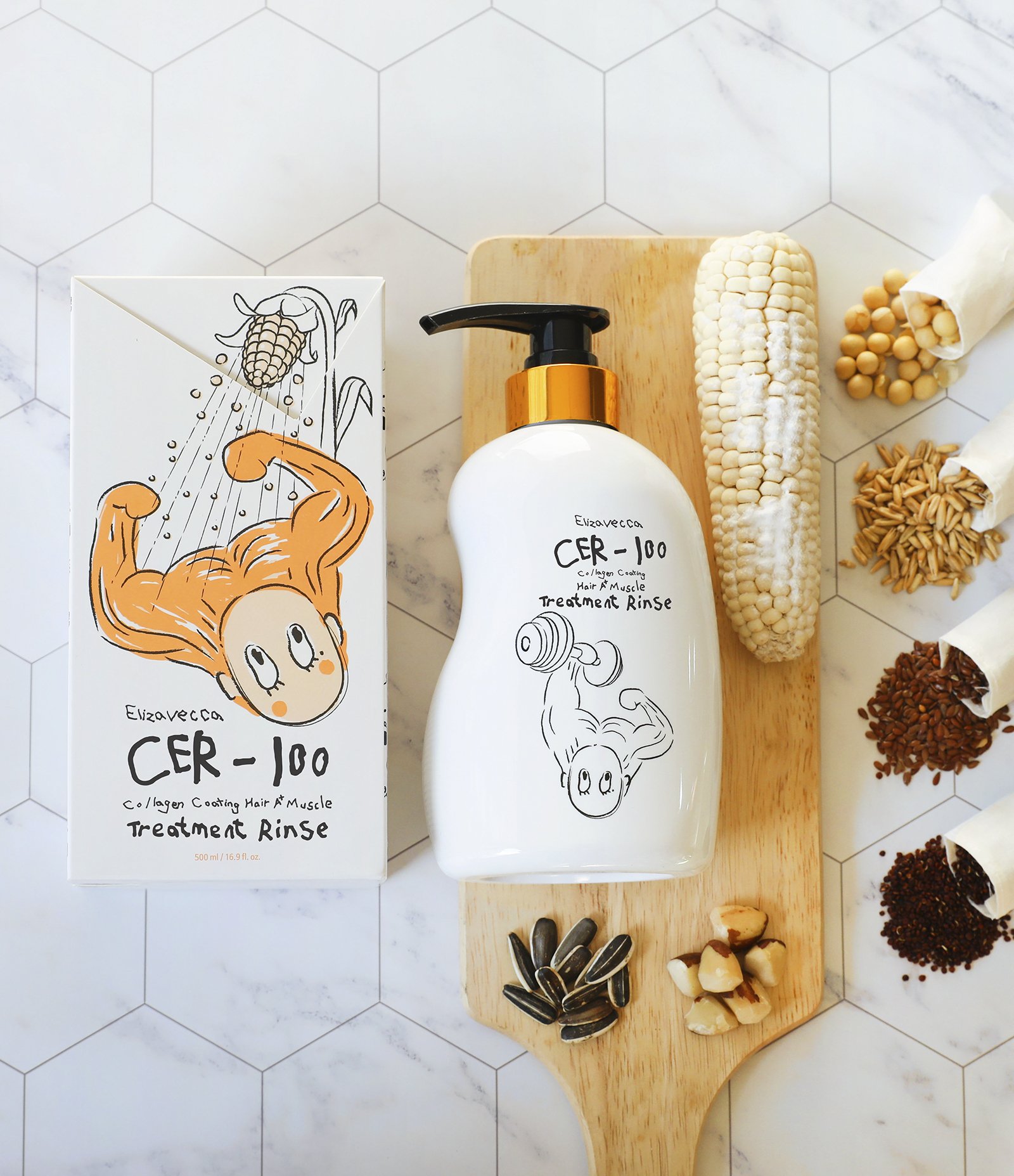 Condicionador CER 100 Collagen Coating Hair A+ Muscle Treatment 500ml Elizavecca 500ml 6