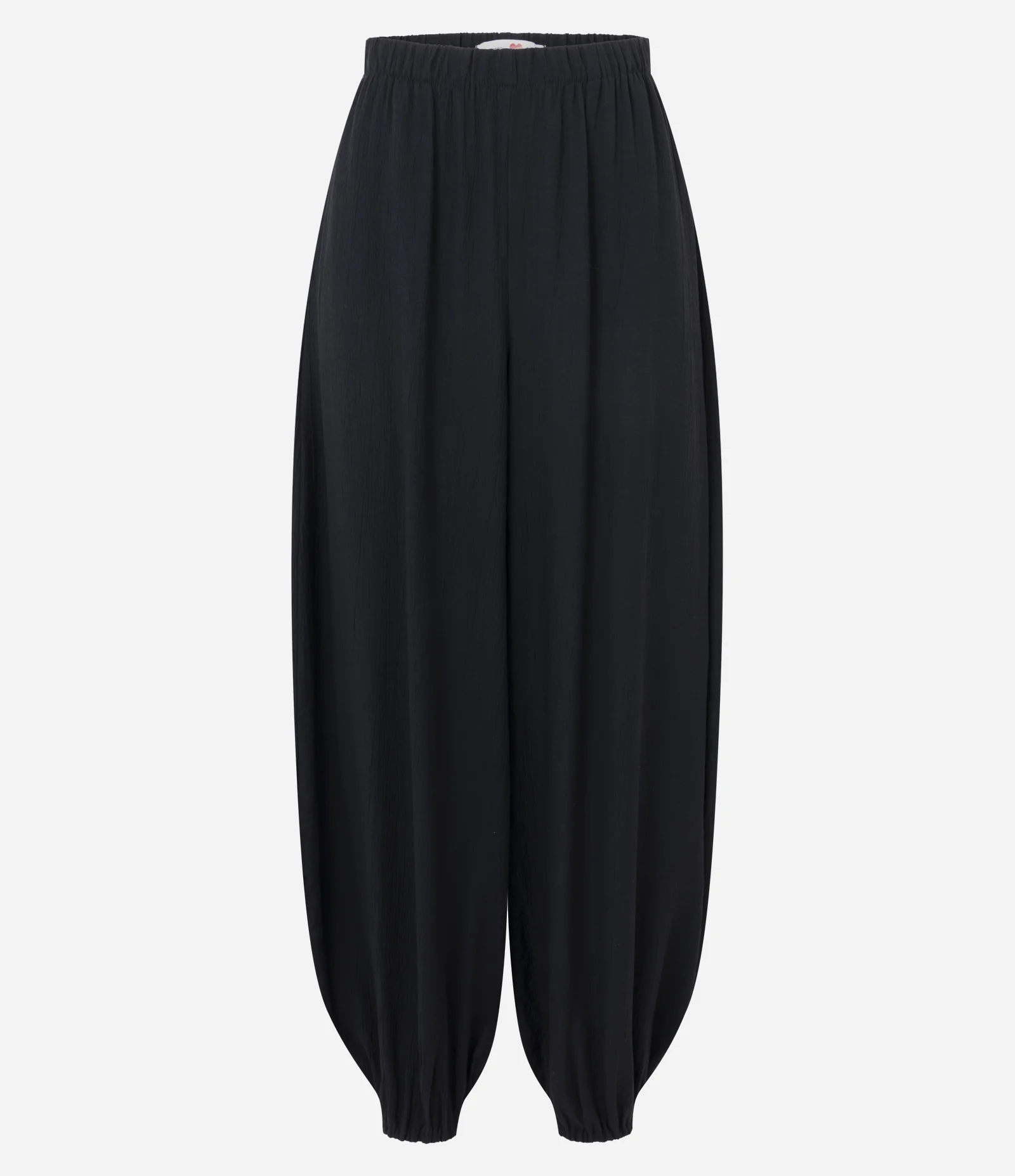 Calça Aladim em Viscose com Cós Elástico Preto 1