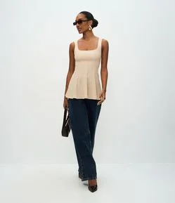 Blusa Texturizada em Anarruga com Alças Largas