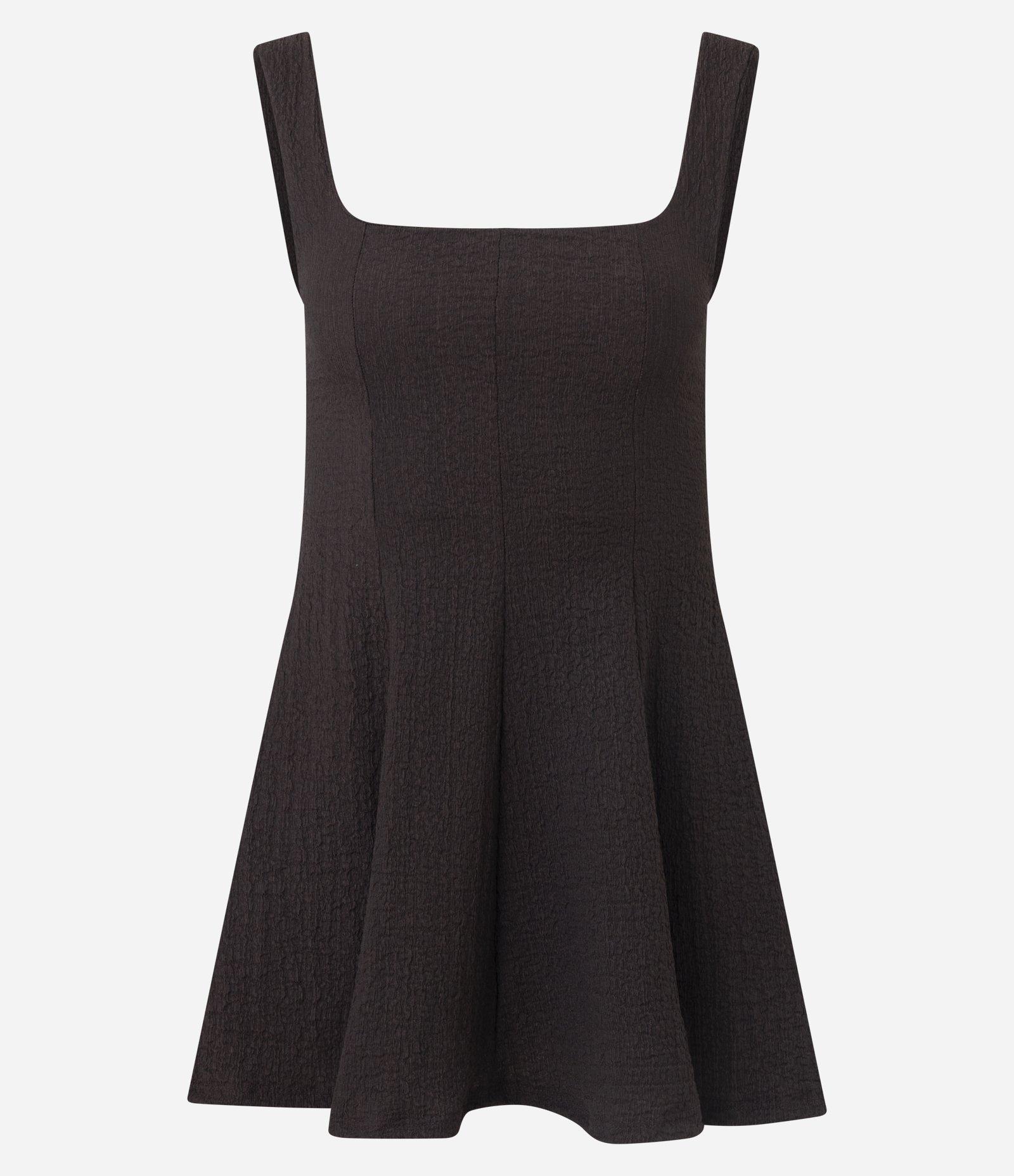 Blusa Texturizada em Anarruga com Alças Largas Marrom 1