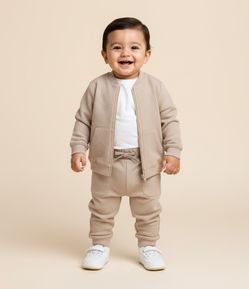 Calça Infantil em Moletom com Bolsos – Tam RN a 18 Meses