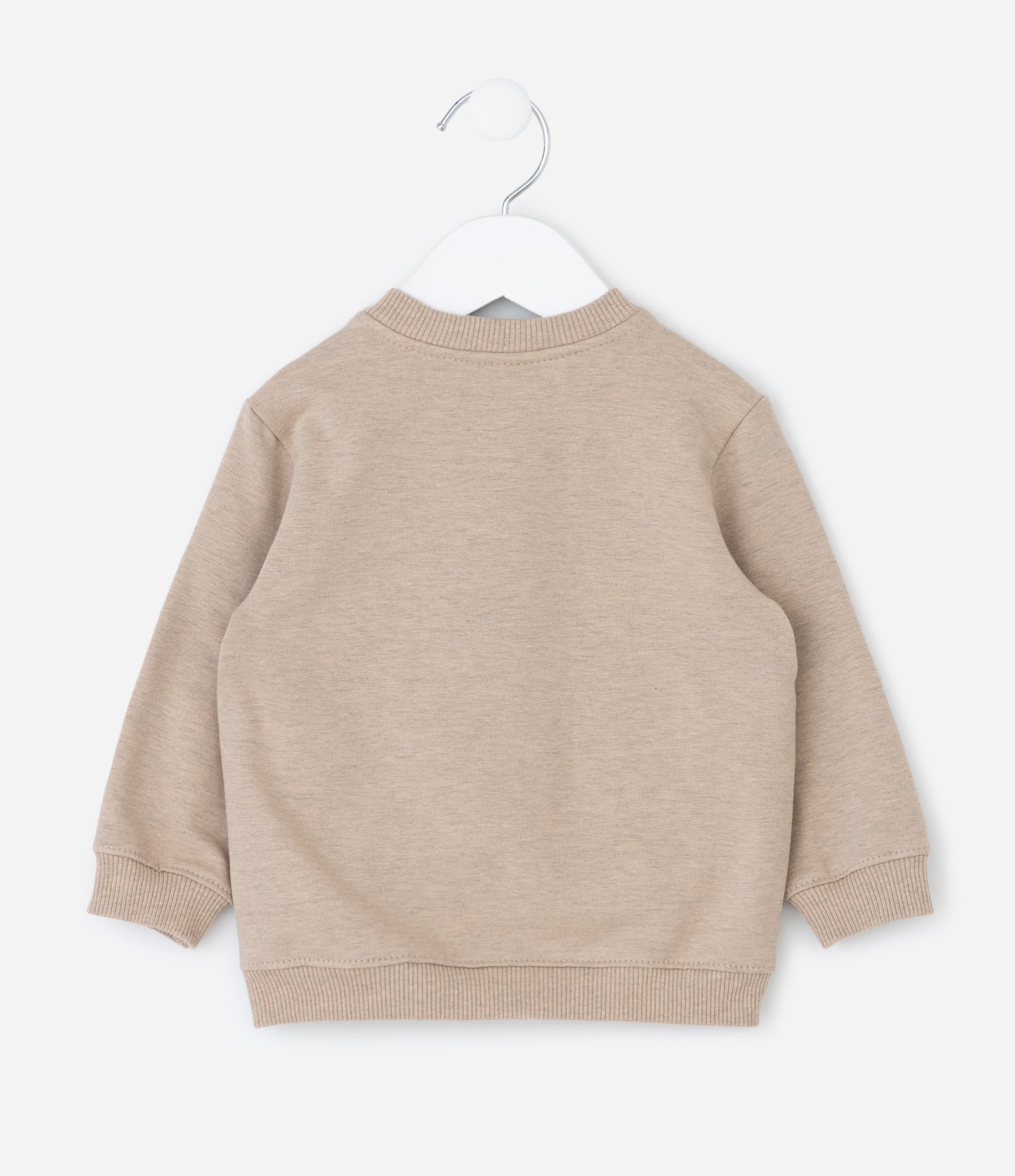 Jaqueta Infantil em Moletom Waffle com Zíper – Tam 0 a 18 Meses Bege 3