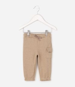 Calça Infantil em Moletom com Felpa e Bolso Lateral – Tam 0 a 18 Meses
