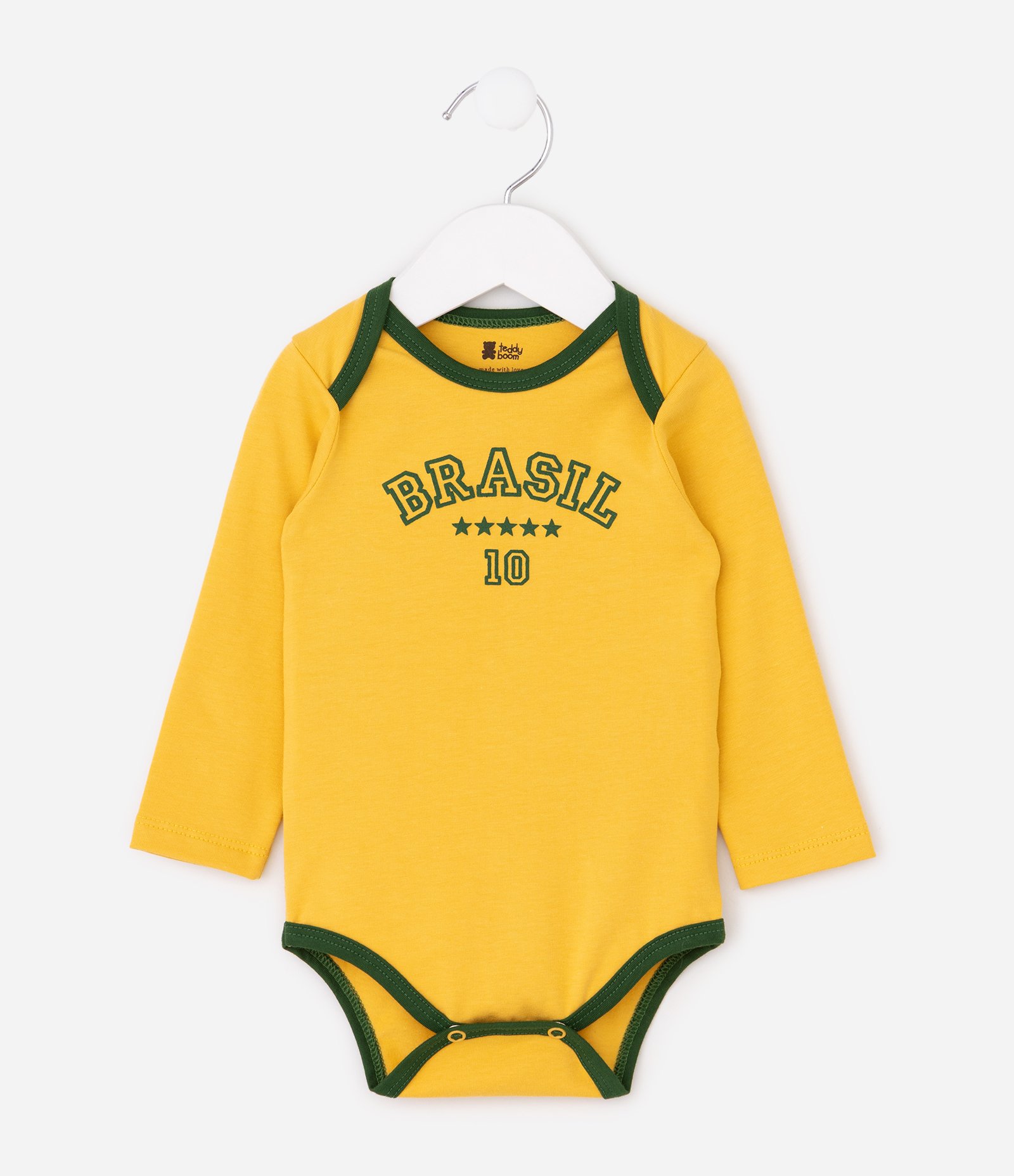 Body Infantil Esportivo Edição Especial Copa – Tam RN a 18 Meses Amarelo 1