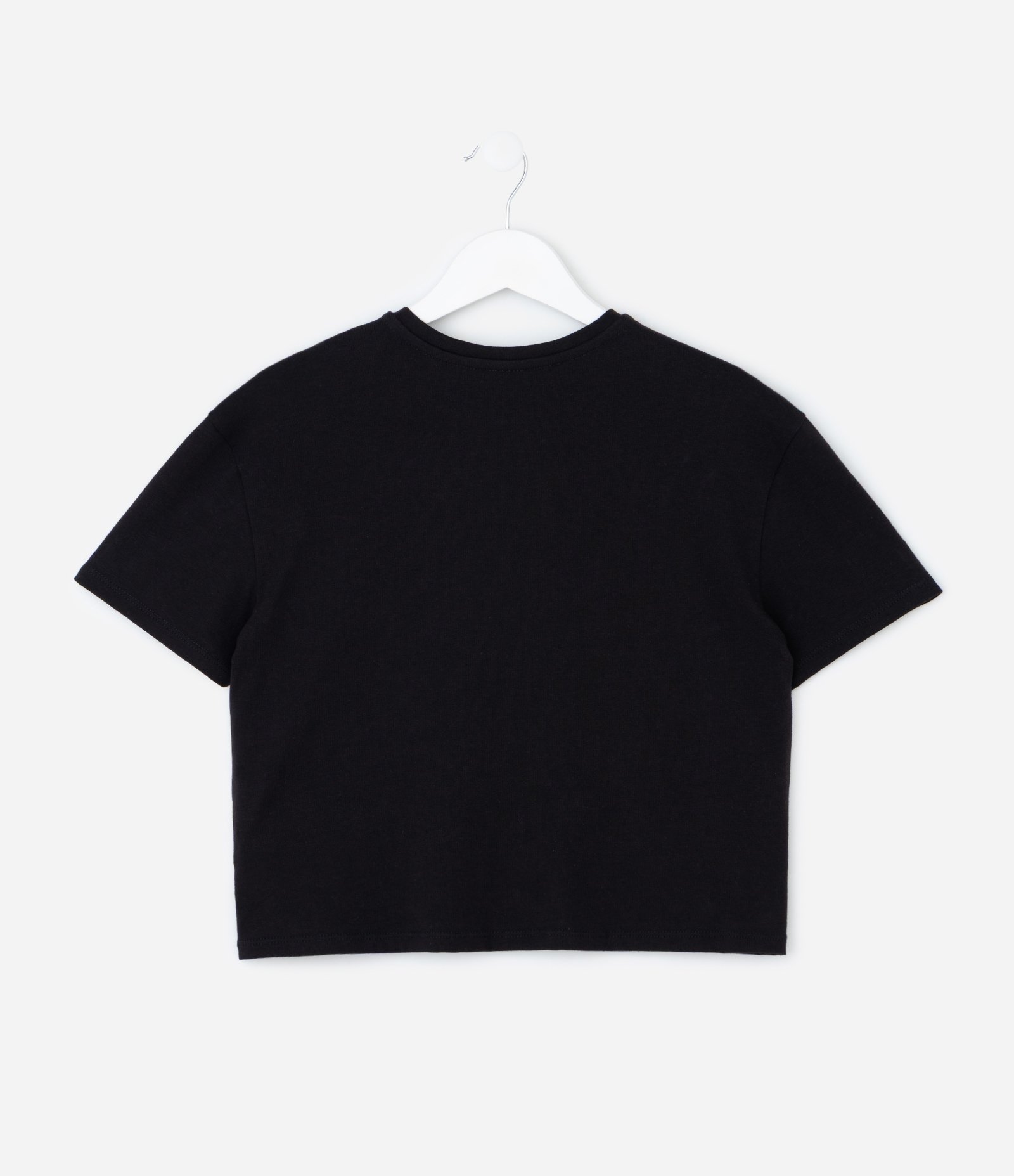 Camiseta Infantil Manga Curta com Coração em Paetê – Tam 5 a 14 Anos Preto 2