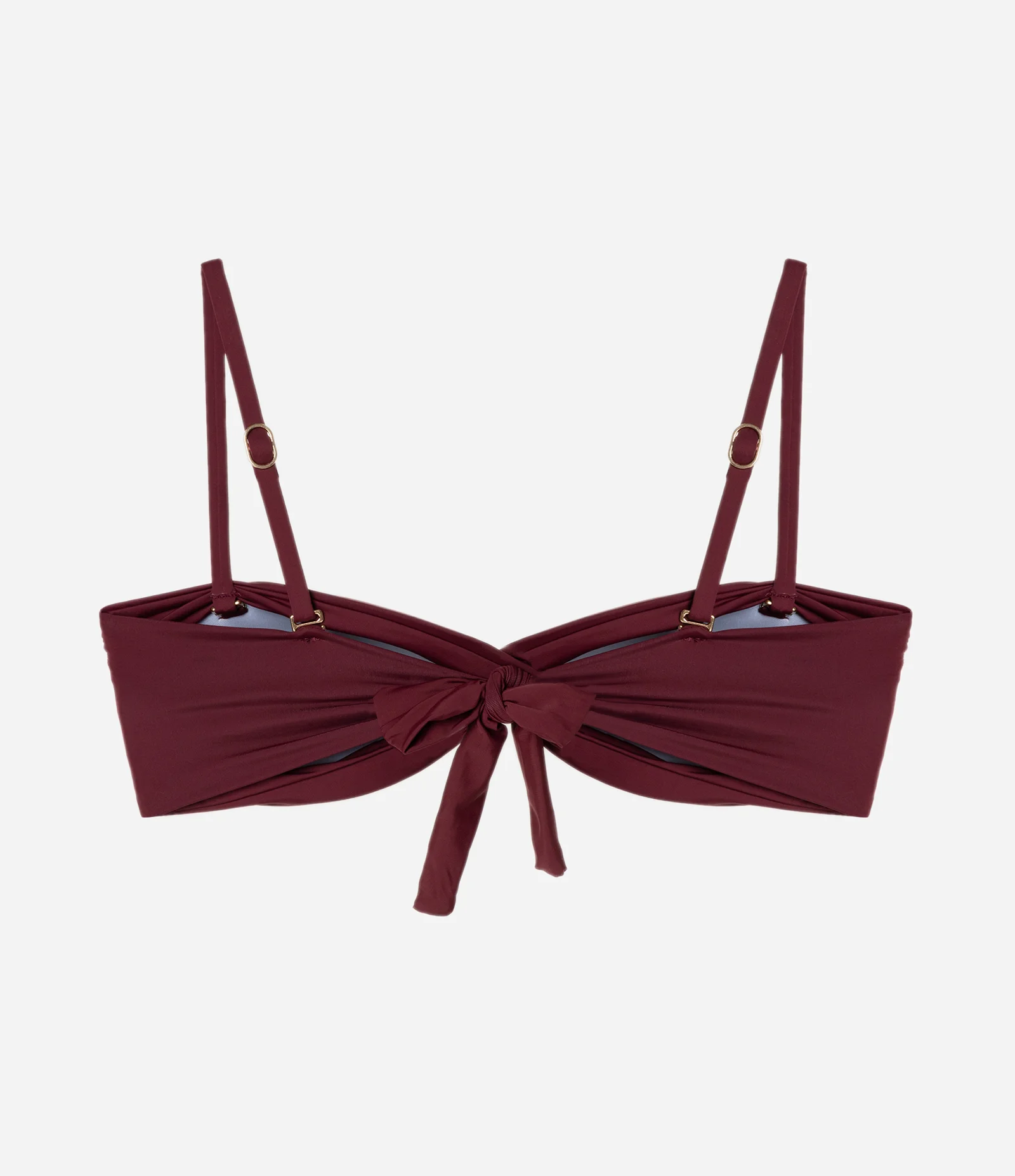 Biquíni Top Bandeau com Detalhe Torcido Marrom 2