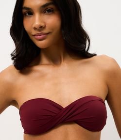Biquíni Top Bandeau com Detalhe Torcido
