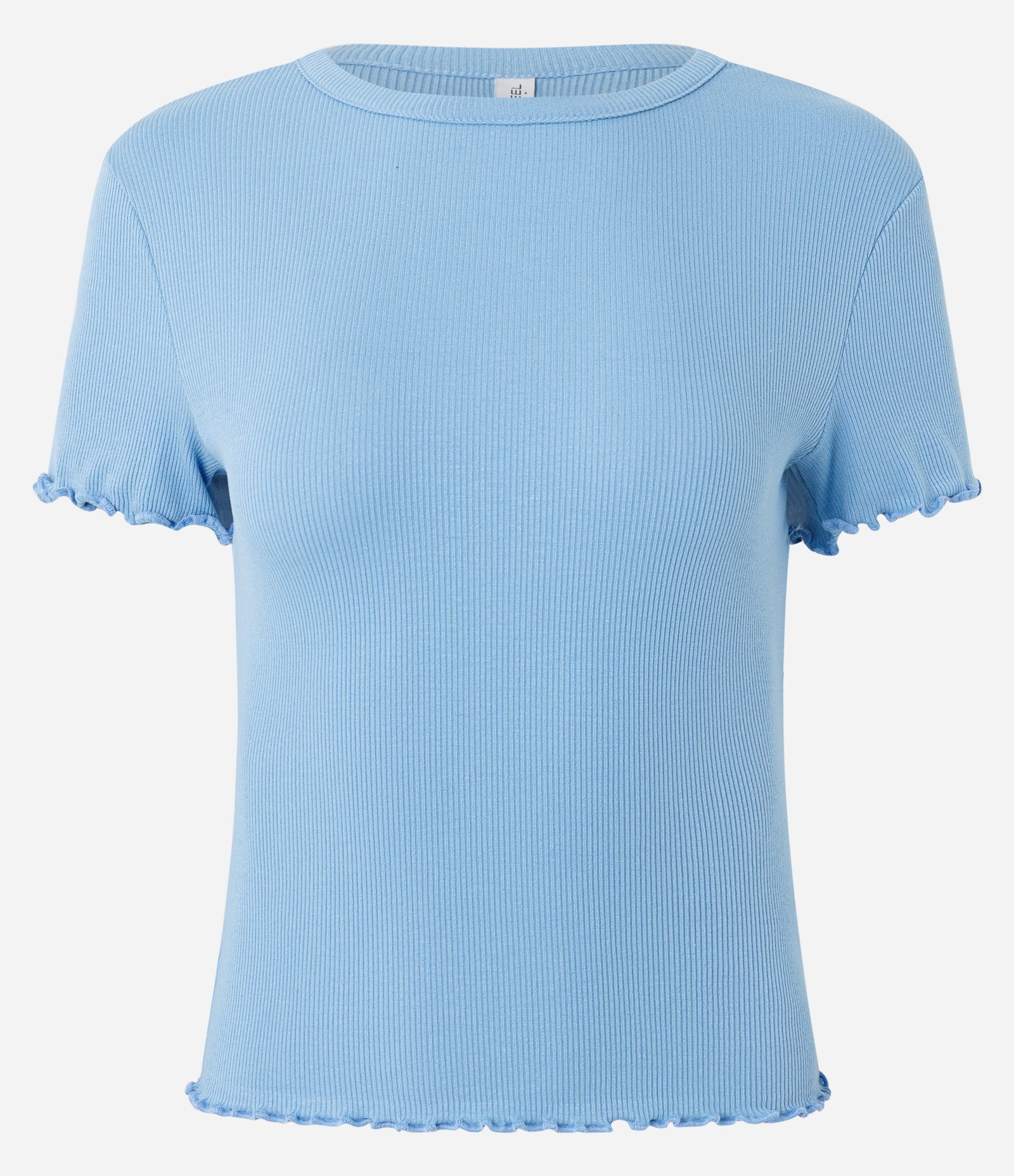 Blusa Manga Curta com Gola Redonda Azul 5