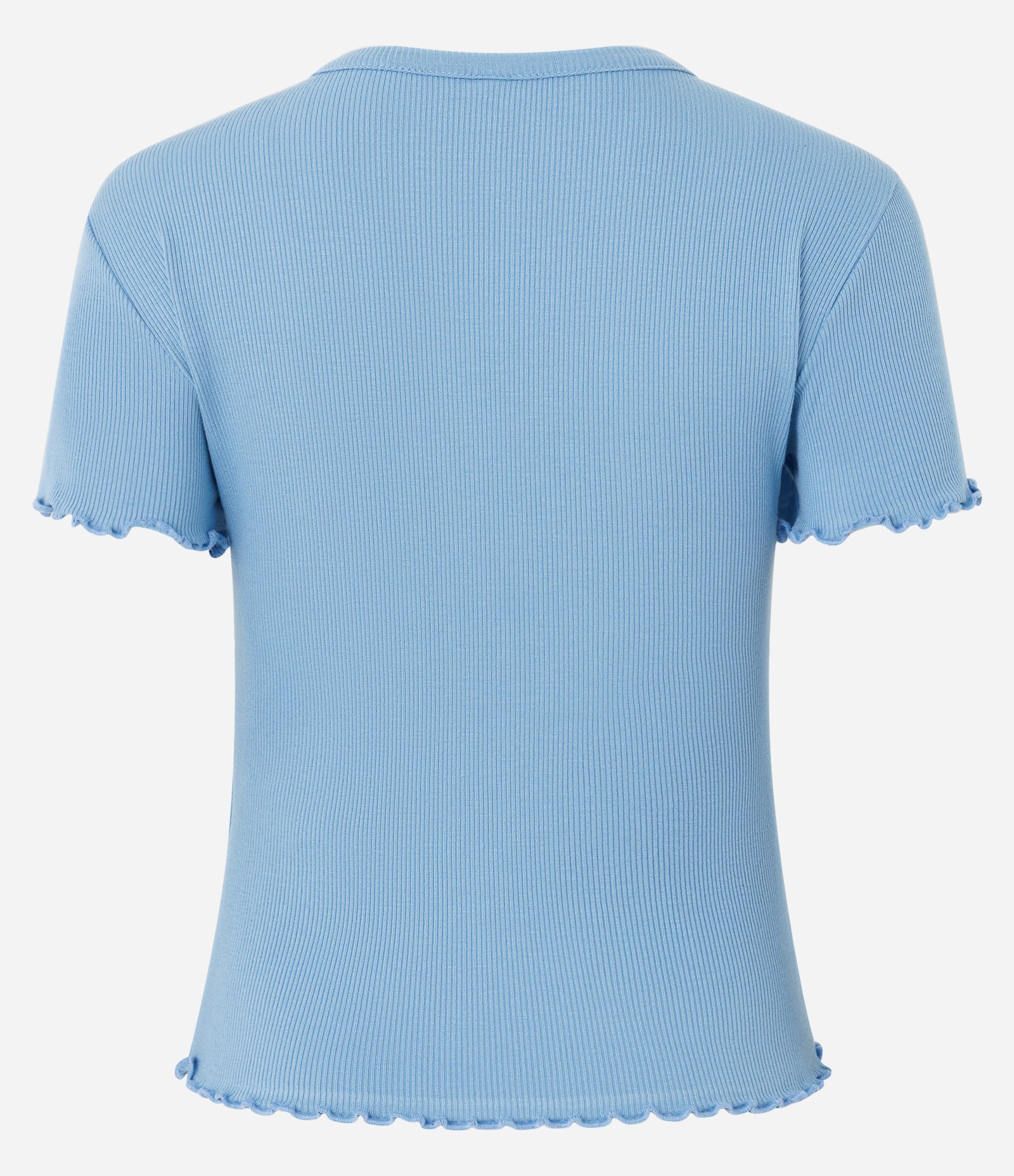 Blusa Manga Curta com Gola Redonda Azul 7