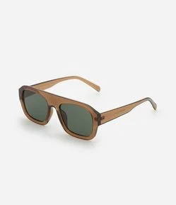 Óculos de Sol Quadrado com Lentes Amplas