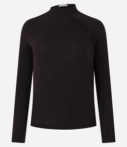 Blusa em Viscose com Franzido no Ombro