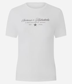 Camiseta New T-Shirt com Lettering Cheirosa e Hidratada & Emocionalmente Estável