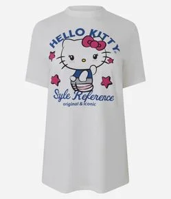 Camiseta em Algodão com Estampa Hello Kitty Moods