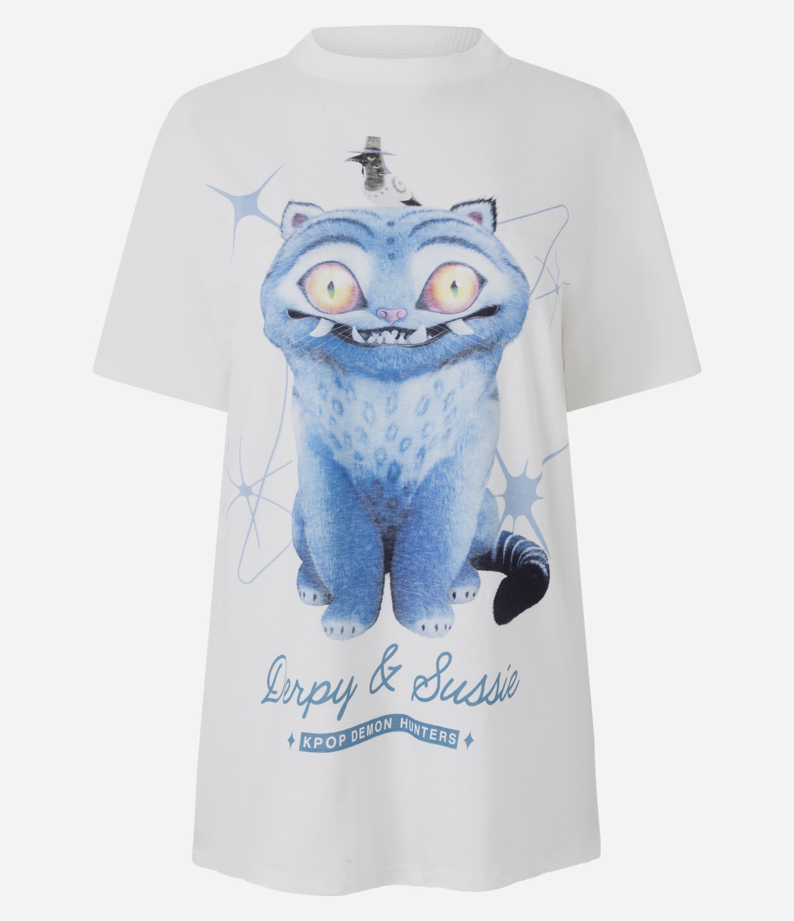 Camiseta em Algodão com Estampa Derpy e Sussie Branco 5