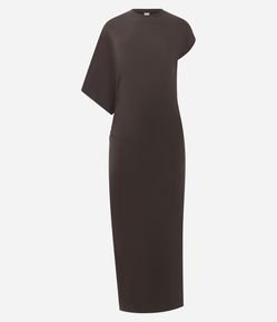 Vestido Longo Assimétrico em Algodão