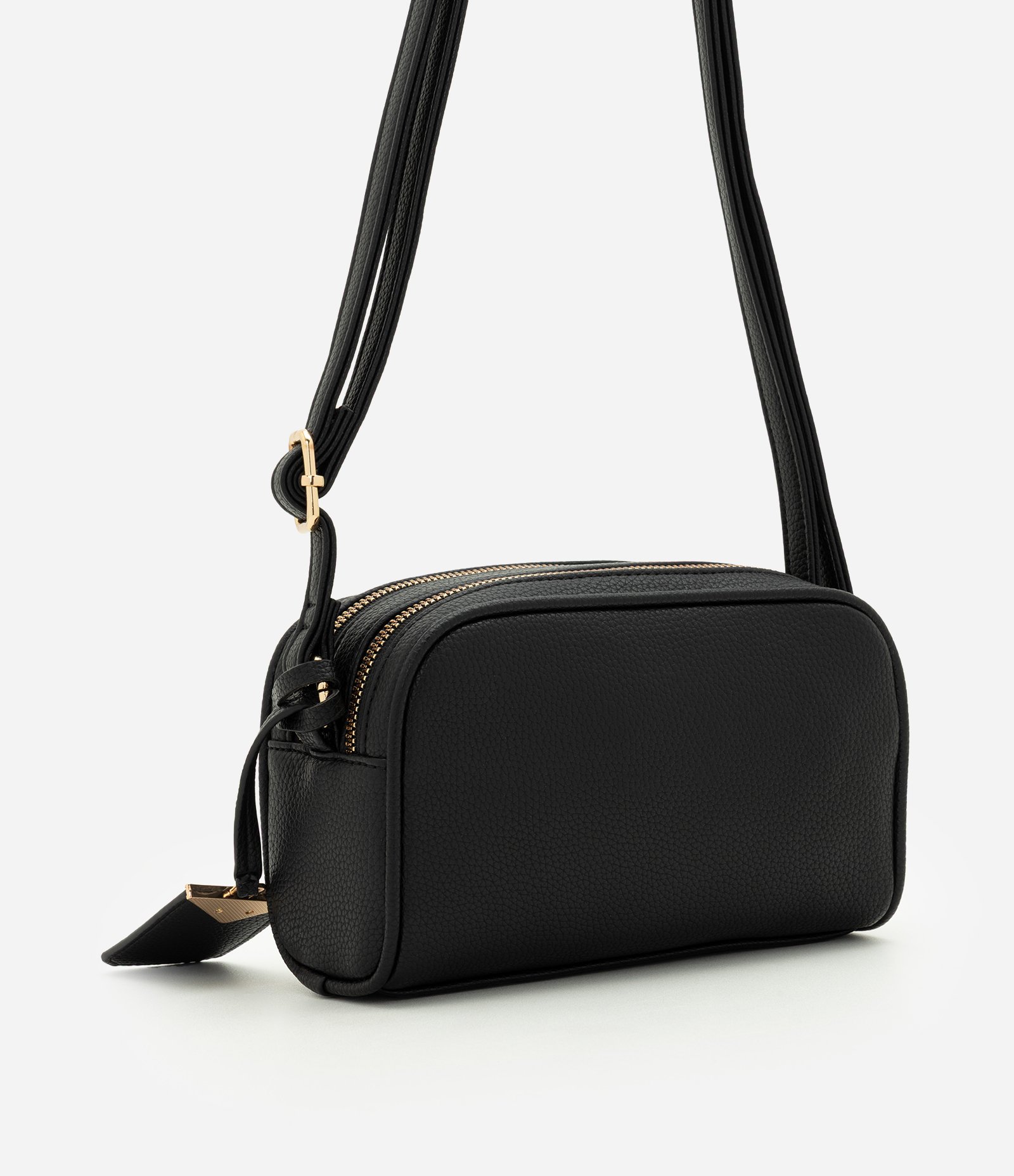 Bolsa Pequena em PU com Alça Longa Ajustável Preto 3