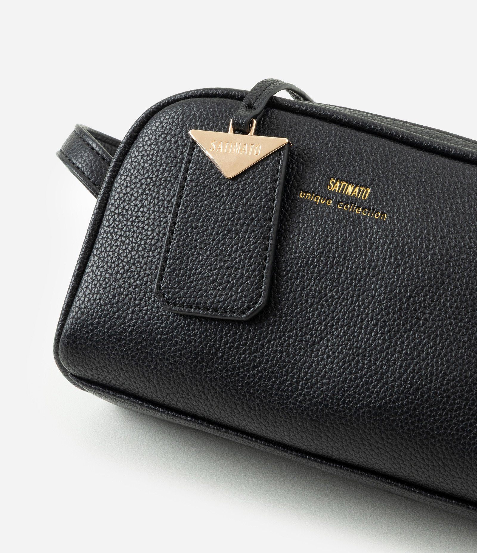 Bolsa Pequena em PU com Alça Longa Ajustável Preto 5