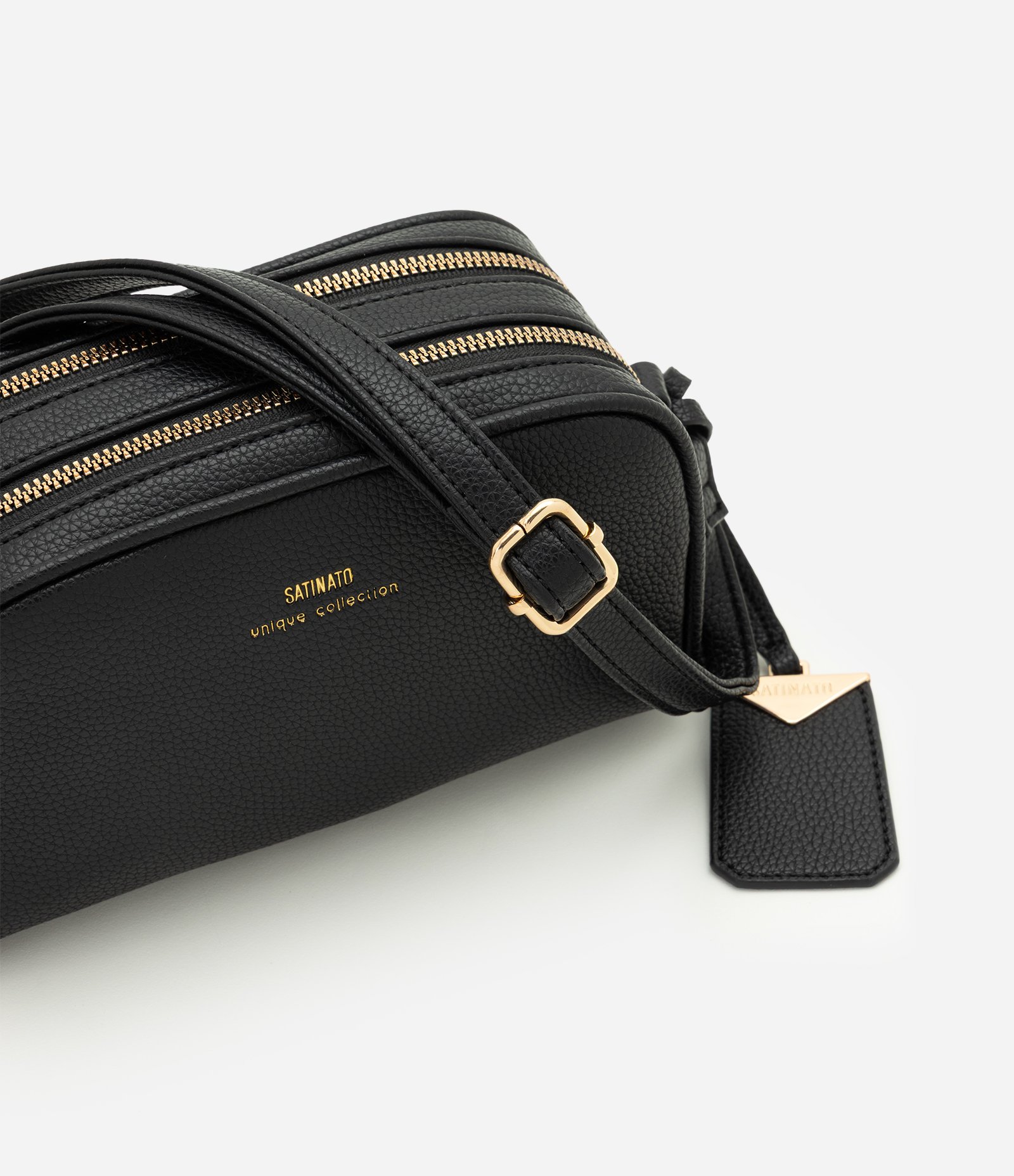 Bolsa Pequena em PU com Alça Longa Ajustável Preto 7