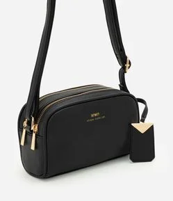 Bolsa Pequena em PU com Alça Longa Ajustável
