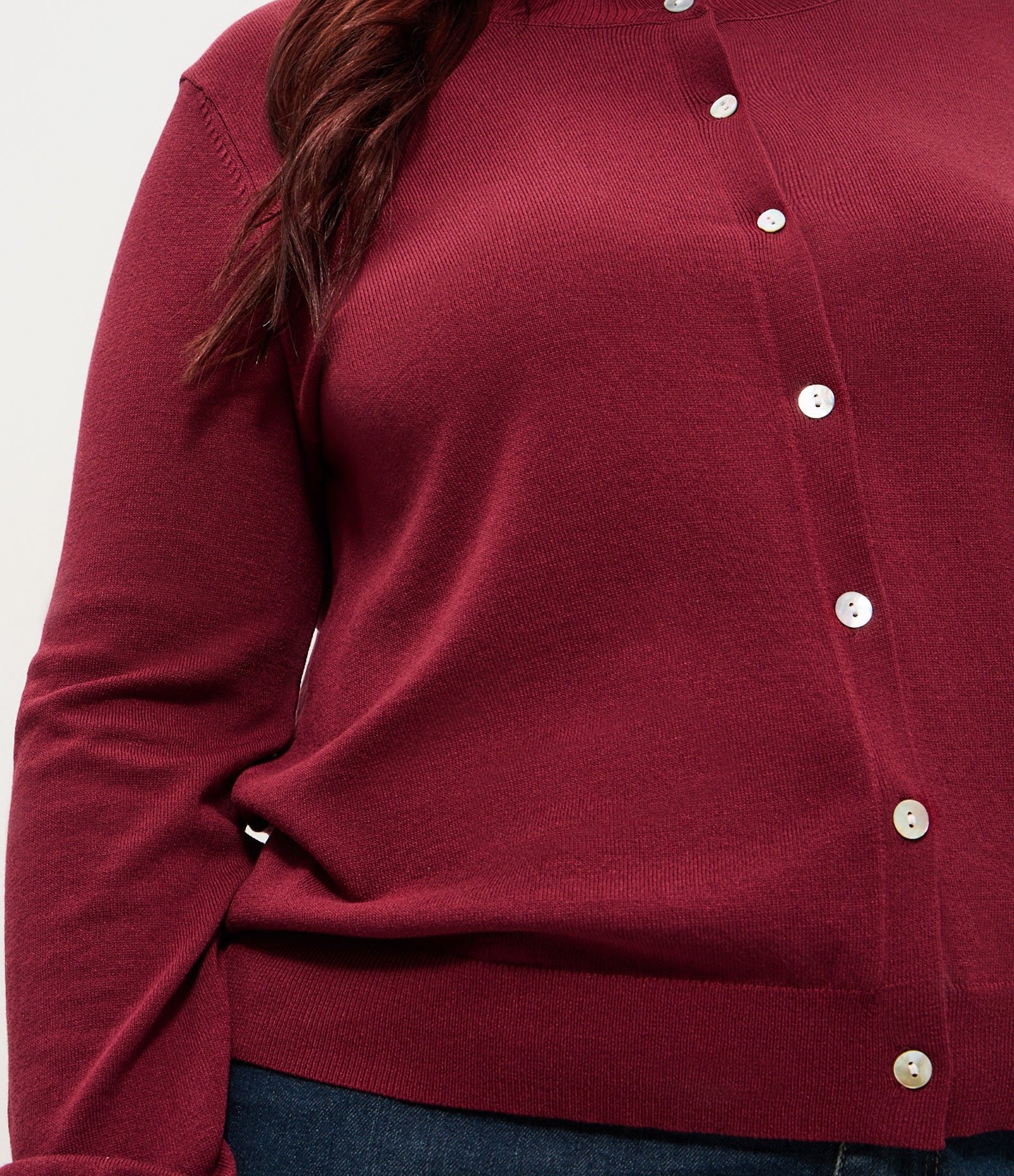 Cardigan Regular Básico em Tricô Curve & Plus Size Vermelho 3