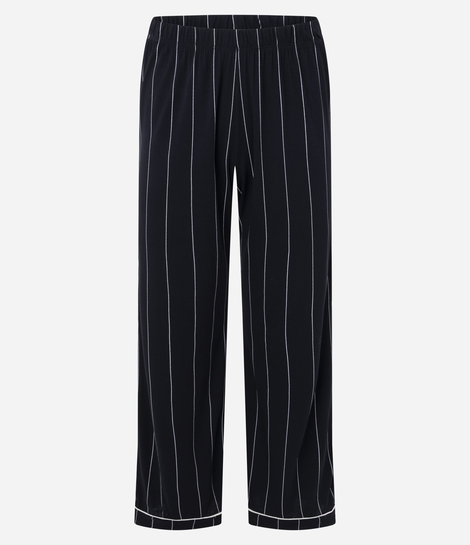 Pijama Longo Americano com Estampa de Listras Preto 6