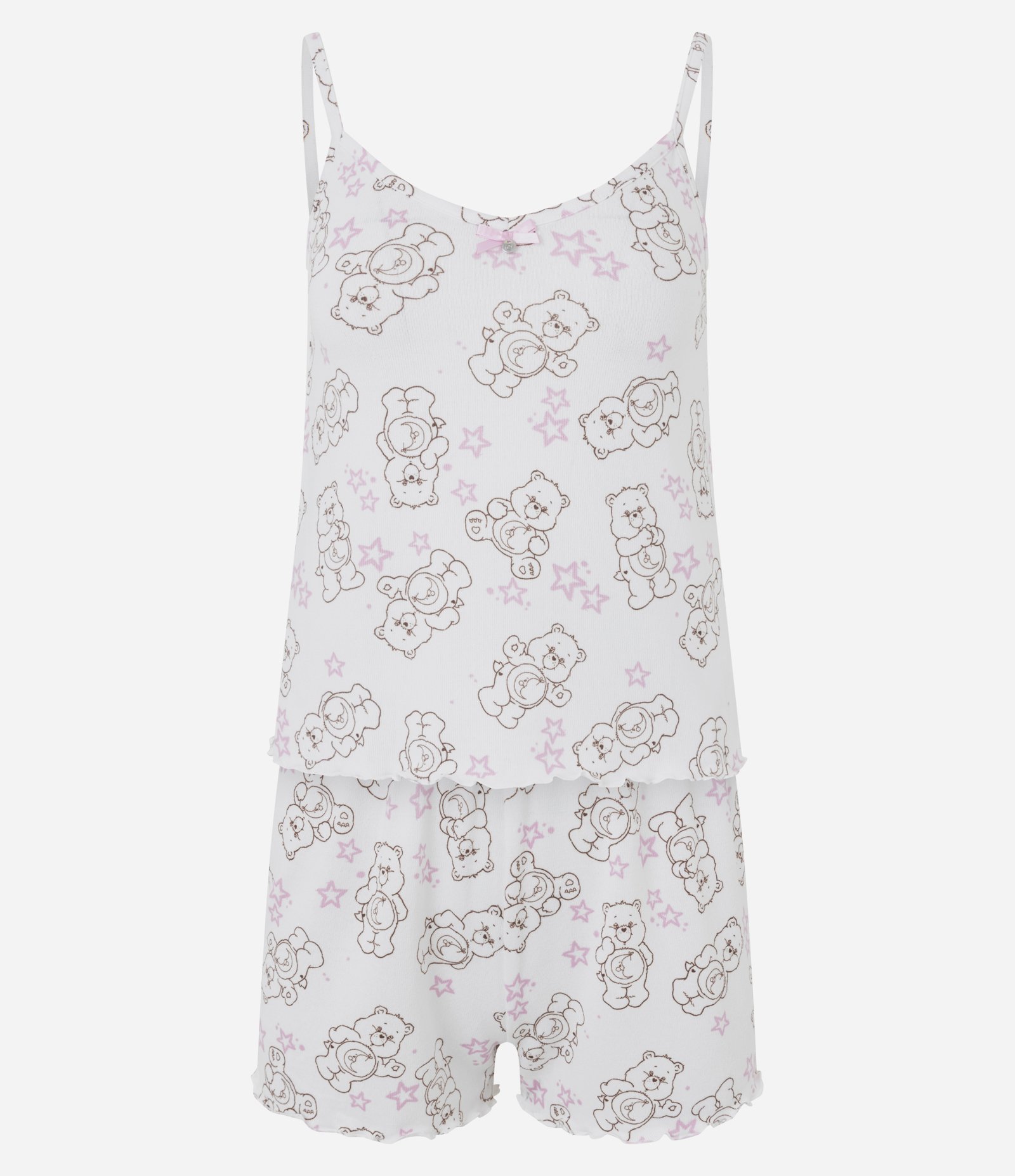 Pijama Short Doll com Estampa Ursinhos Carinhosos Branco 5