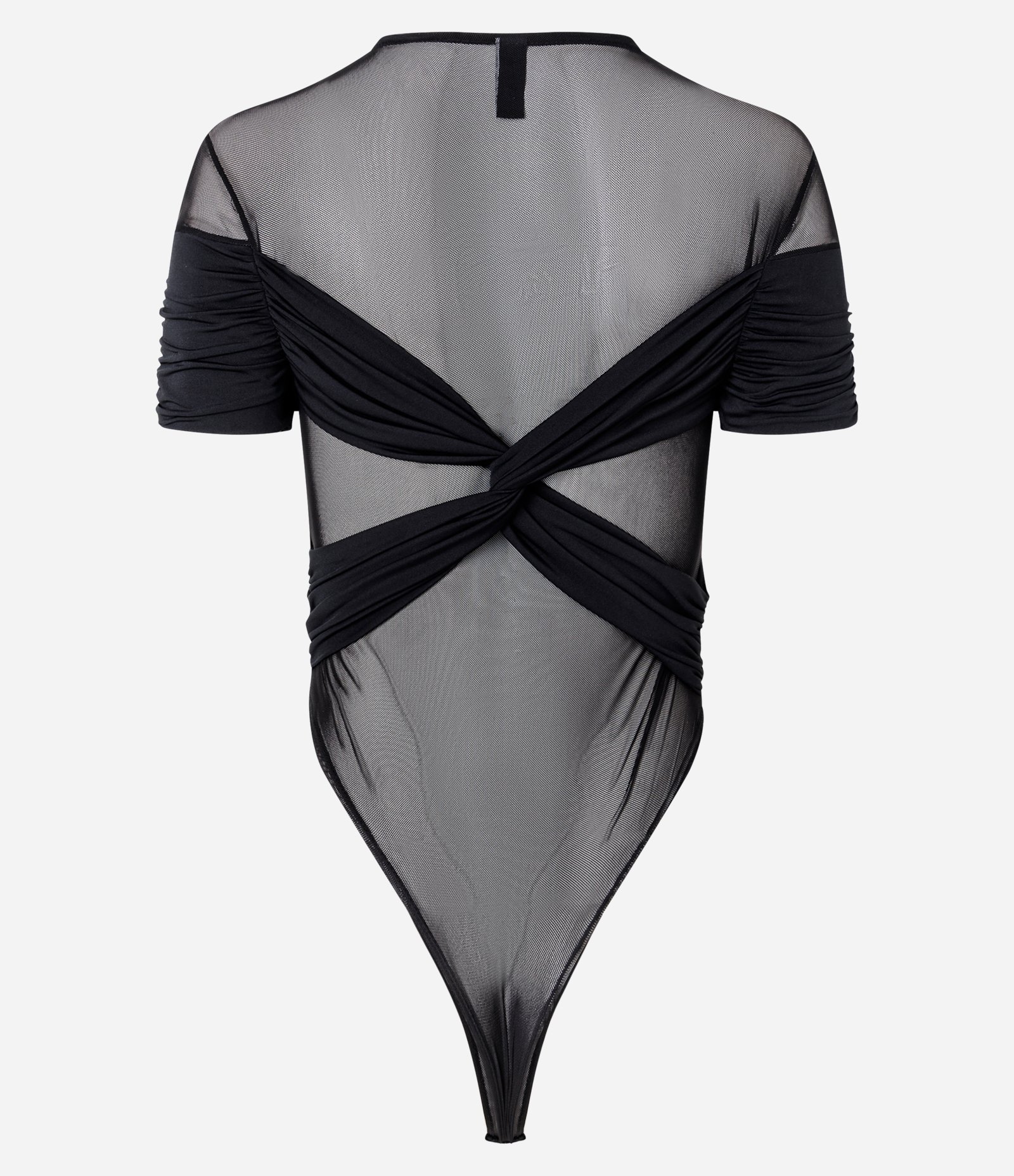 Body em Tule com Detalhe Drapeado Preto 6