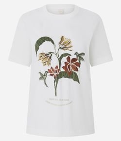 Blusa em Algodão com Estampa Floral