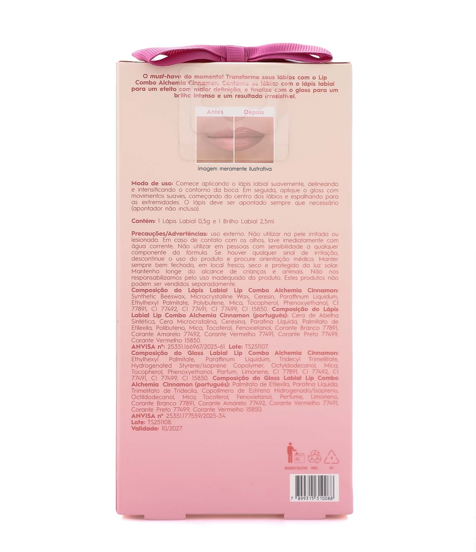 Lip Combo Alchemia com Gloss + Lapis Labial  Cinnamon 3