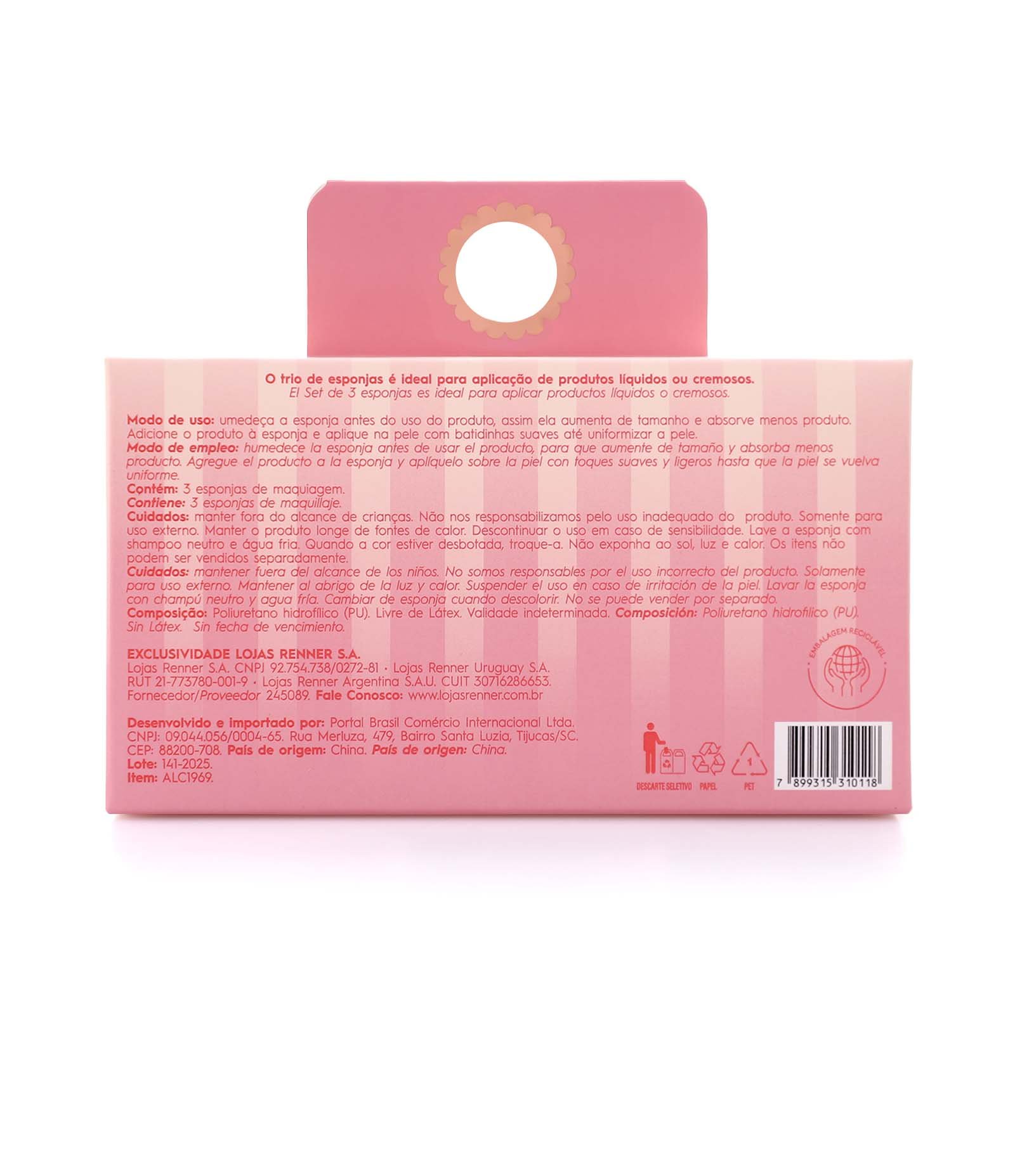 Conjunto Esponja de Maquiagem Alchemia 3 Unidades KIT 6