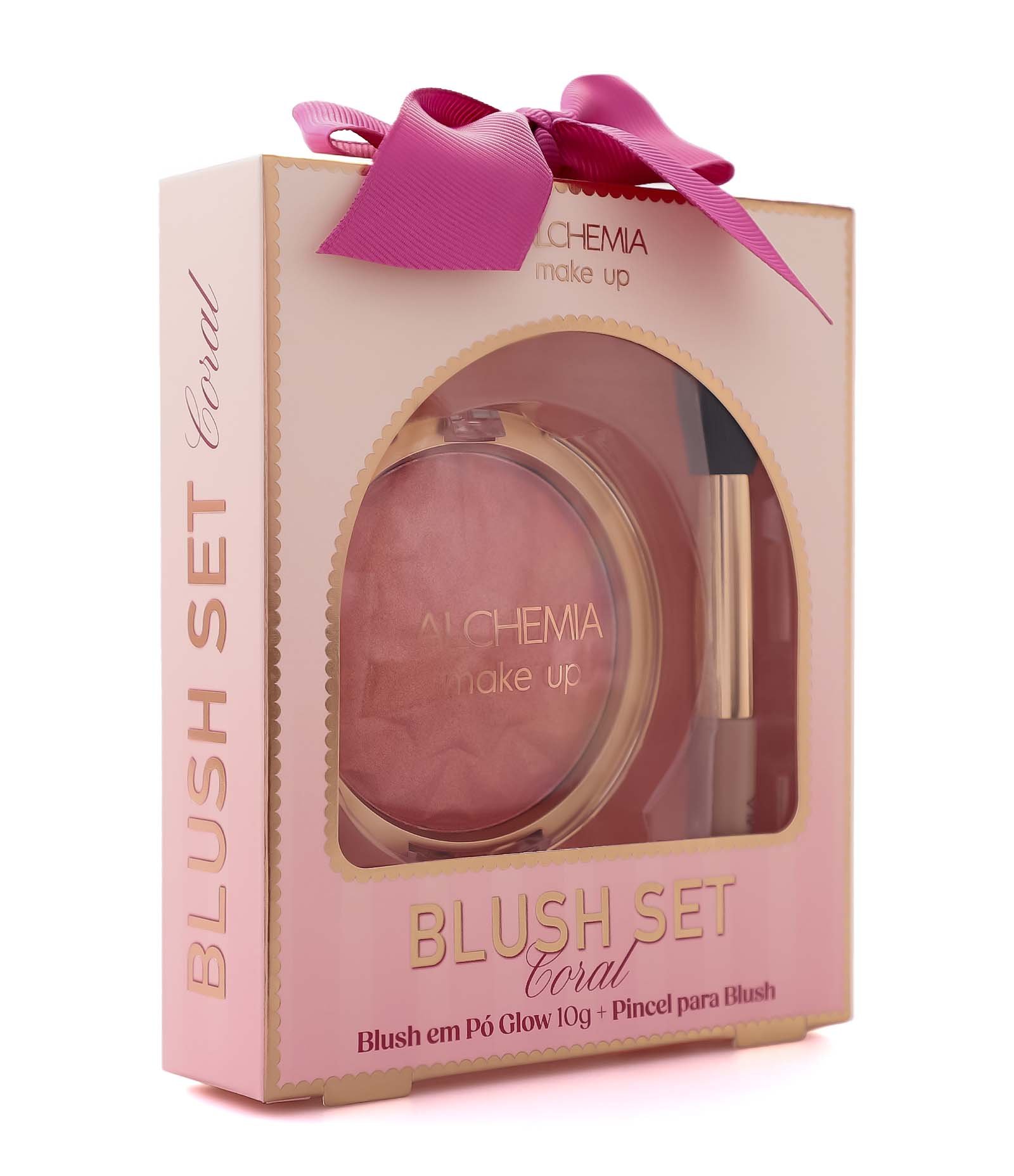 Kit Alchemia com Pincel de Maquiagem + Blush   Coral 2
