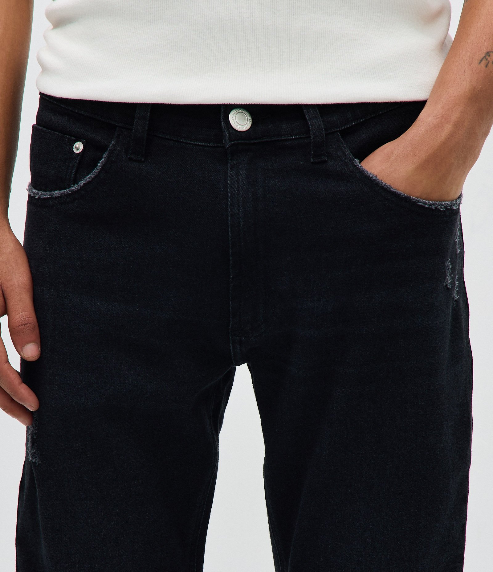 Calça Jeans Skinny Cropped Preto 3