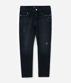 Calça Jeans Skinny Cropped