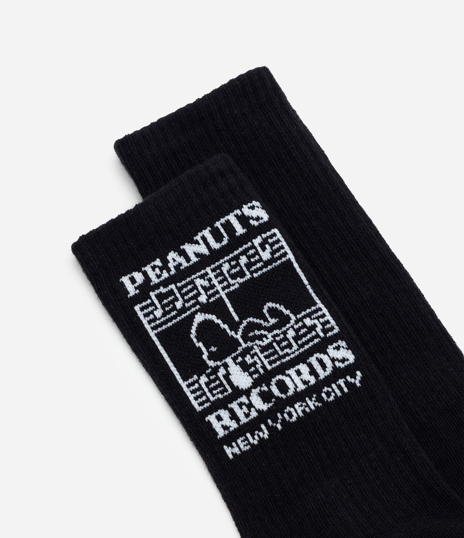 Meia Cano Longo Individual Algodão Personagem Licenciado Records New York City Preto 4